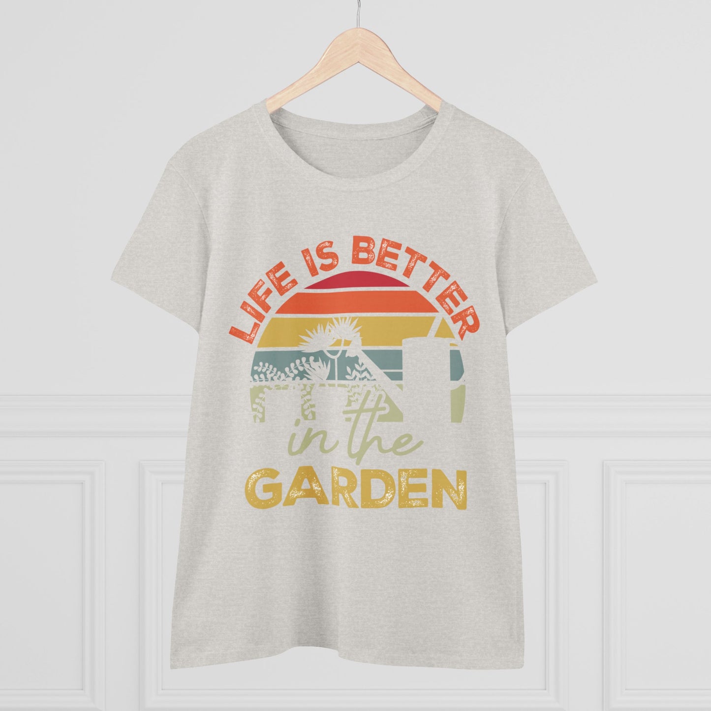 Life Is Better In the Garden - Gardening - Women's Midweight Cotton Tee