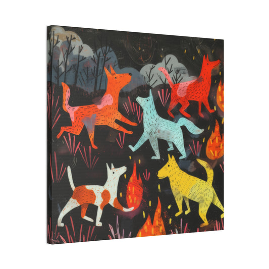 Dog Night - Canvas Stretched, 0.75"