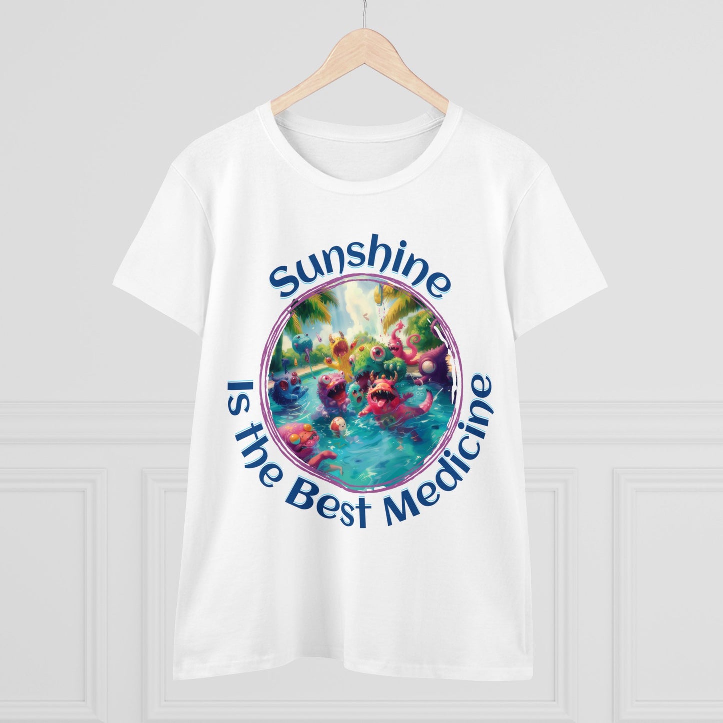 Sunshine is the Best Medicine - Women's Midweight Cotton Tee