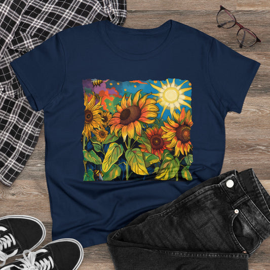 Sunflowers - Women's Midweight Cotton Tee