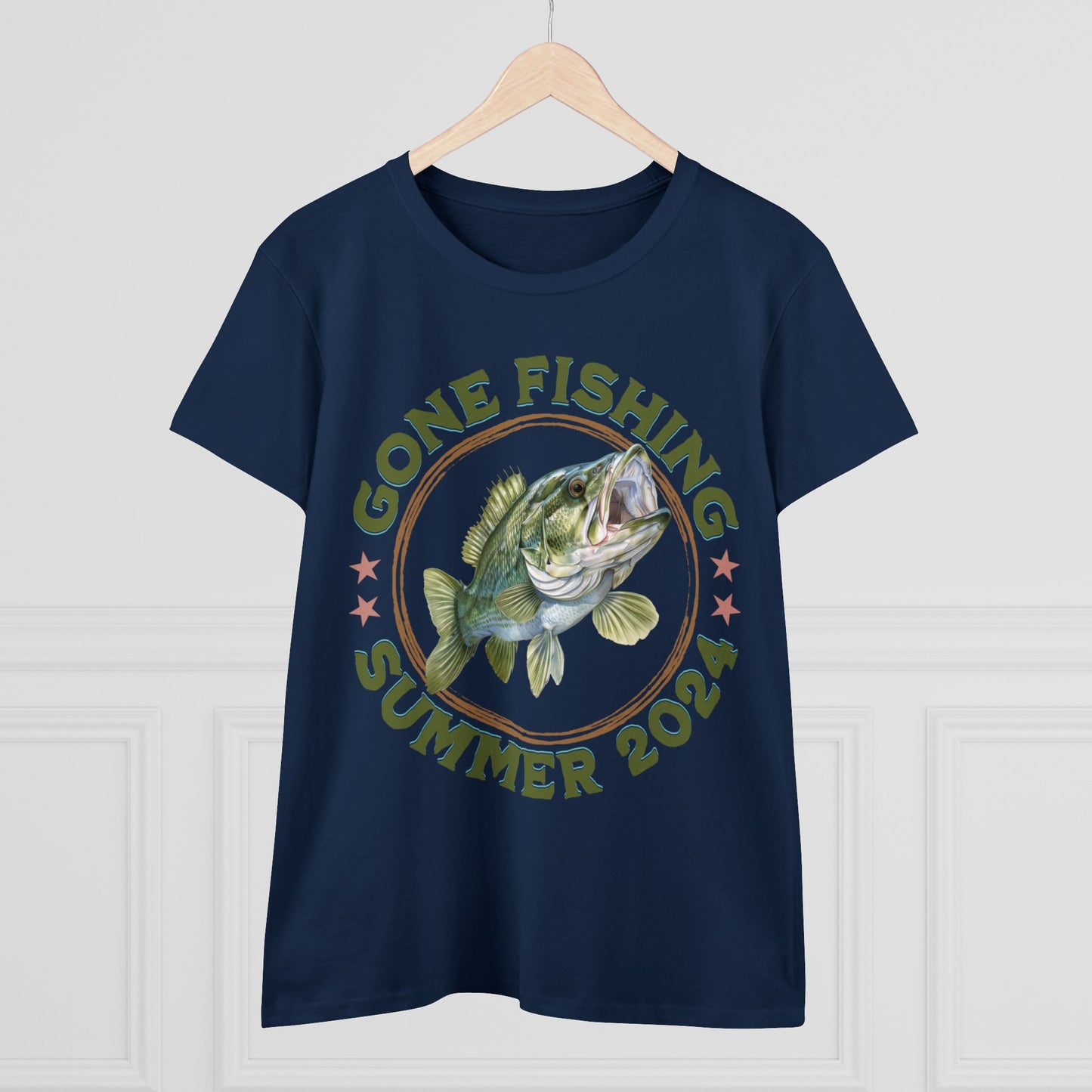 Gone Fishing - Women's Midweight Cotton Tee