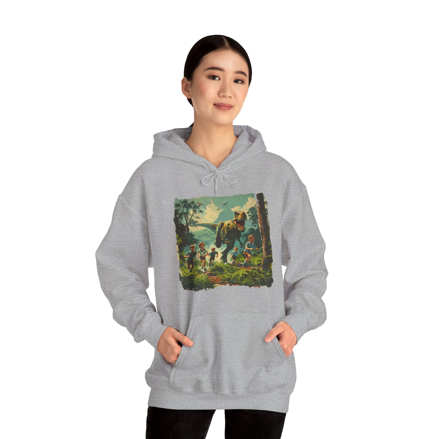 Dinosaur Chase - Unisex Heavy Blend™ Hooded Sweatshirt