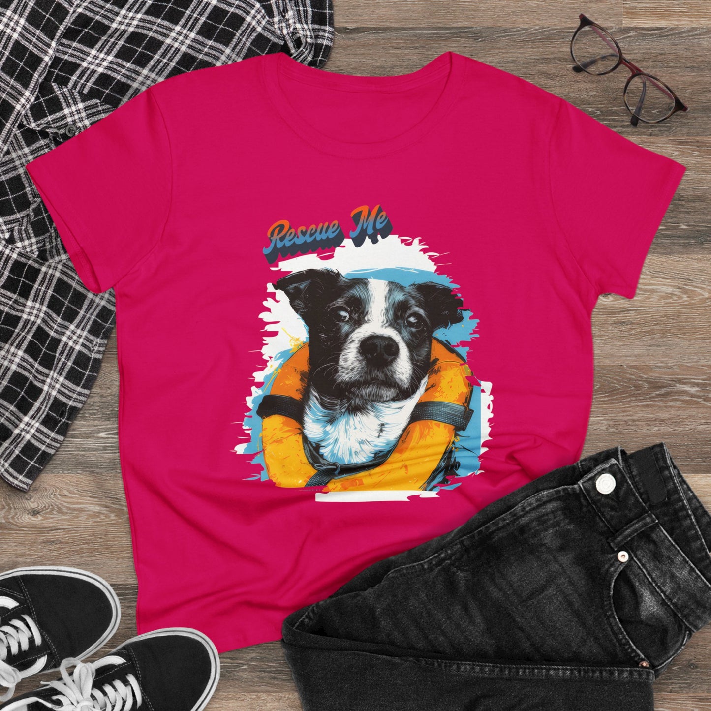 Rescue Dog - Women's Midweight Cotton Tee