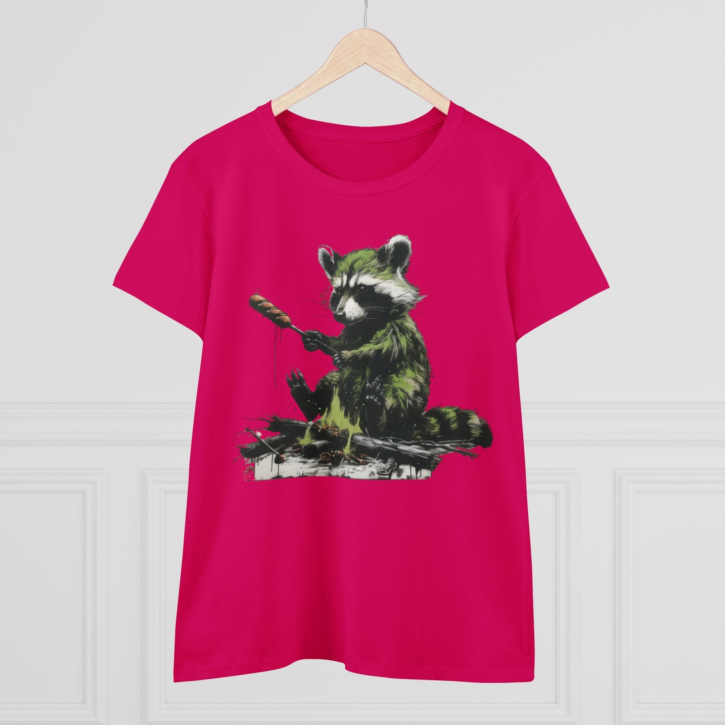 Raccoon Cookout - Women's Midweight Cotton Tee