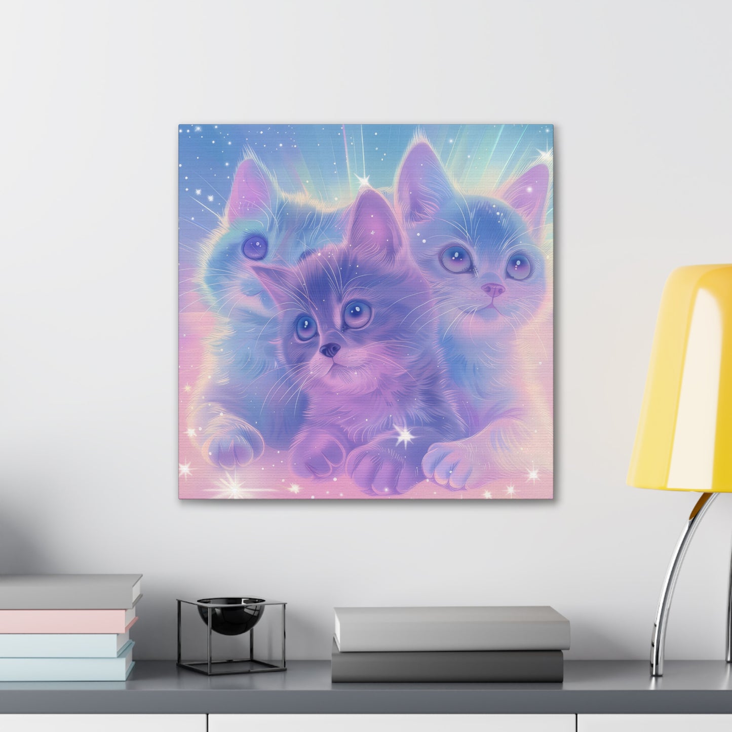 Sparkly Kitties - Canvas Stretched, 0.75"