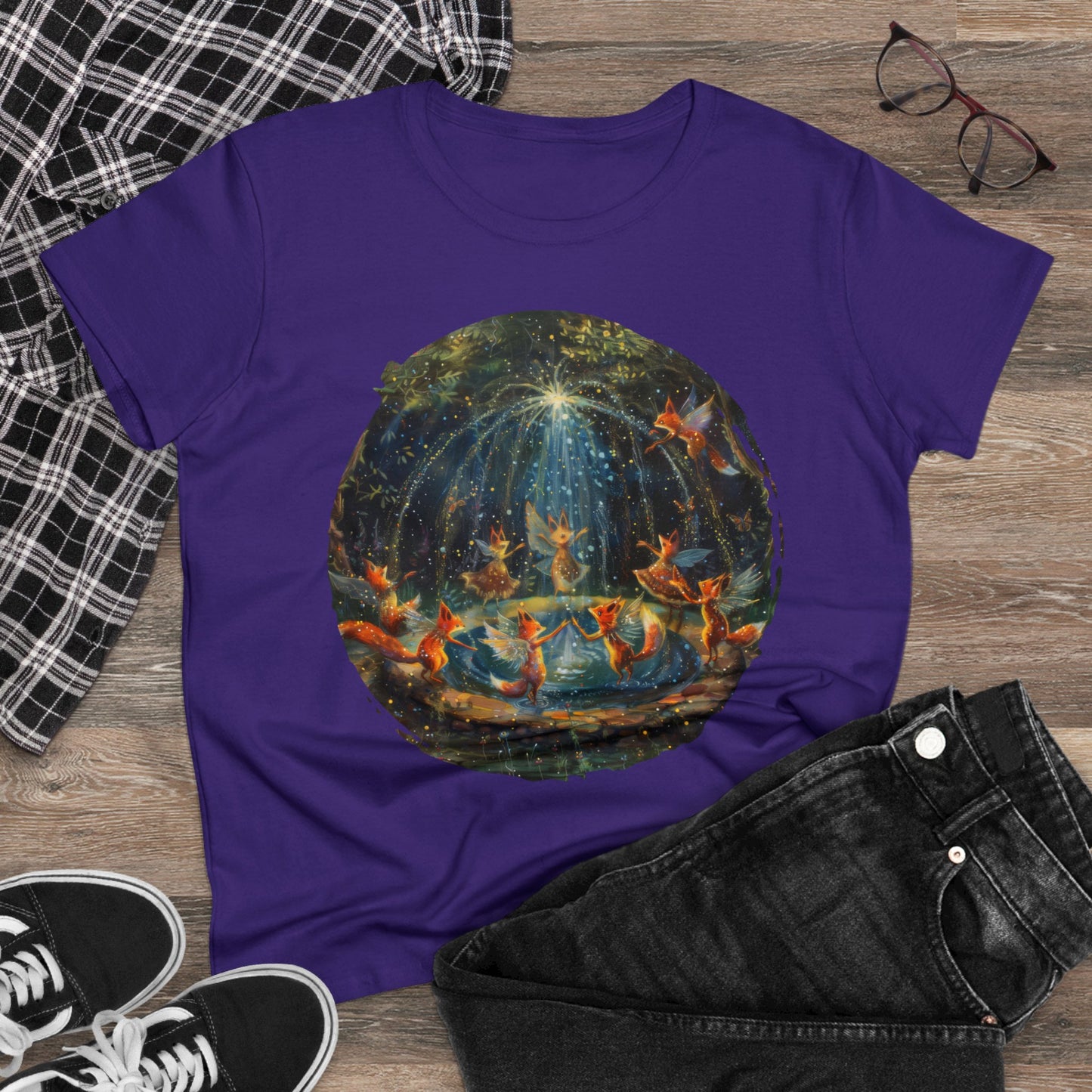 Fairy Celebration - Fantasy - Women's Midweight Cotton Tee