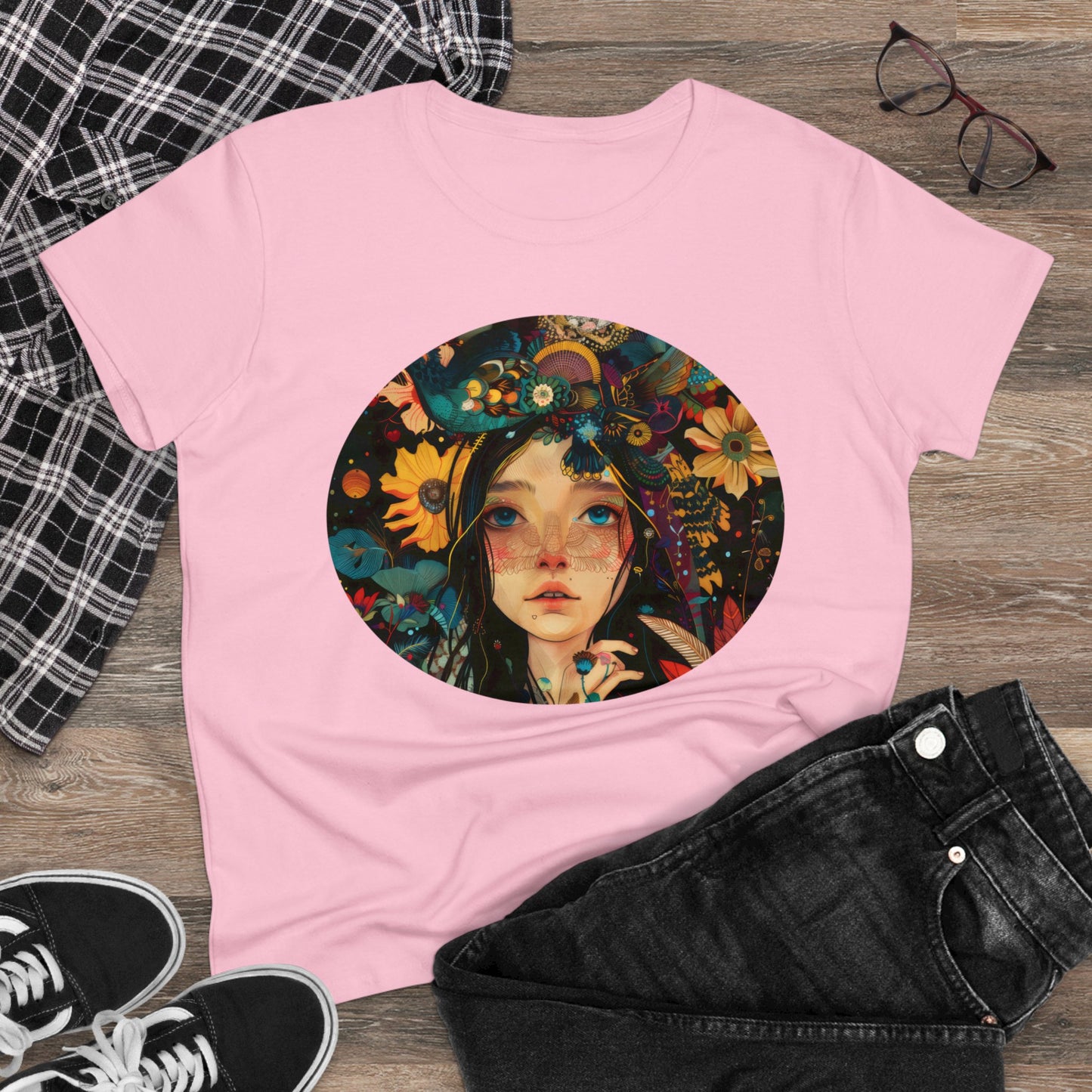 Flower Girl - Women's Midweight Cotton Tee