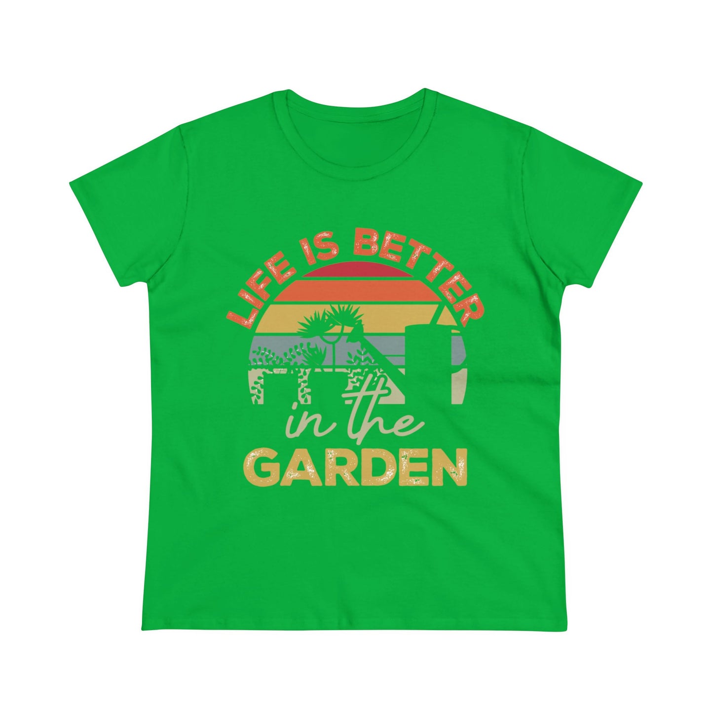 Life Is Better In the Garden - Gardening - Women's Midweight Cotton Tee