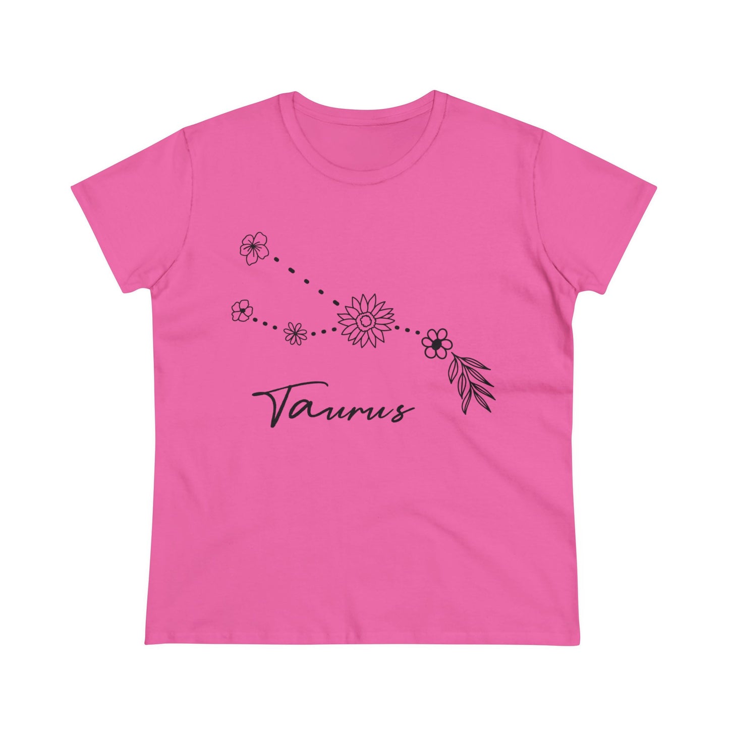 Flower Constellation - Taurus - Astrology - Women's Midweight Cotton Tee