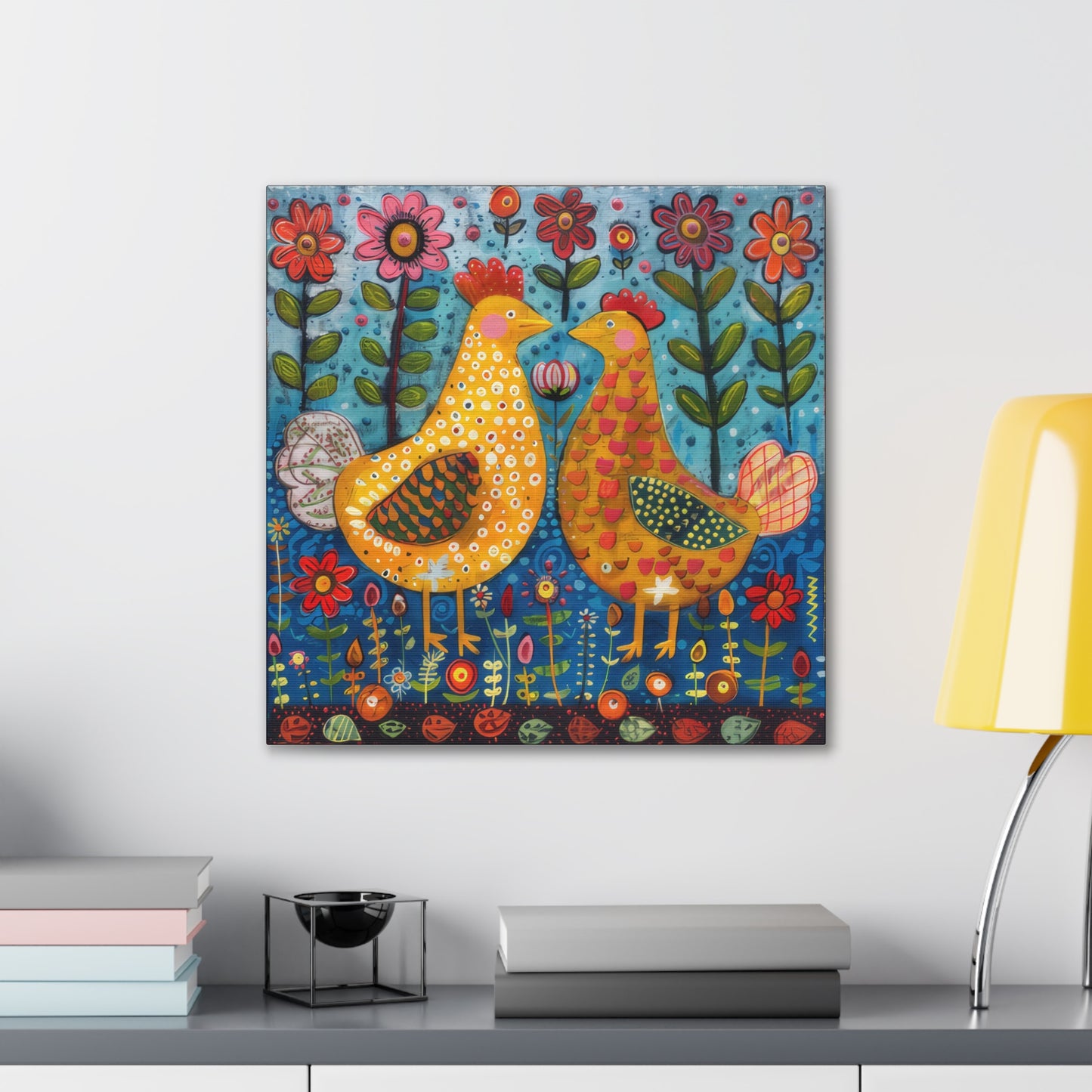 Chickens - Canvas Stretched, 0.75" - Canvas Stretched, 0.75"