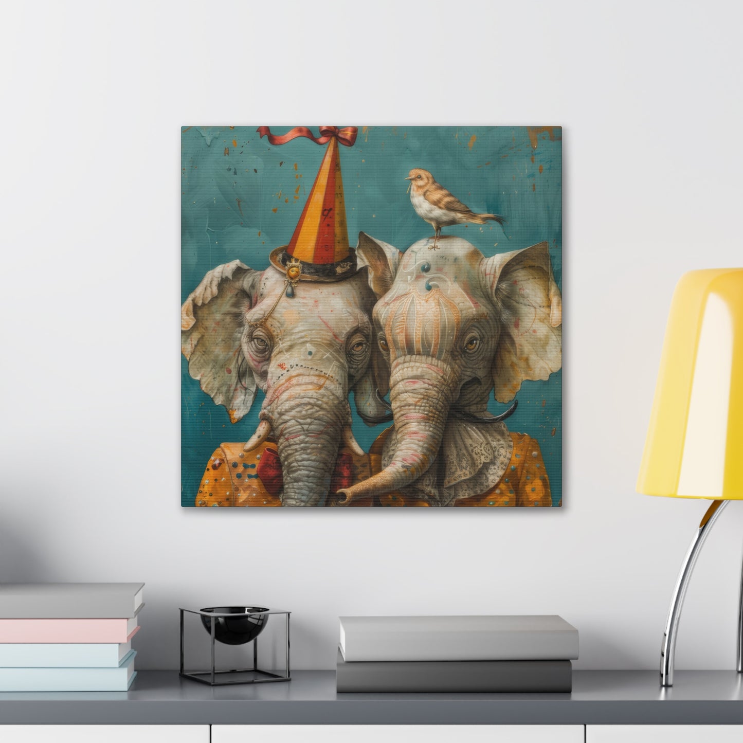 Elephants - Canvas Stretched, 0.75"