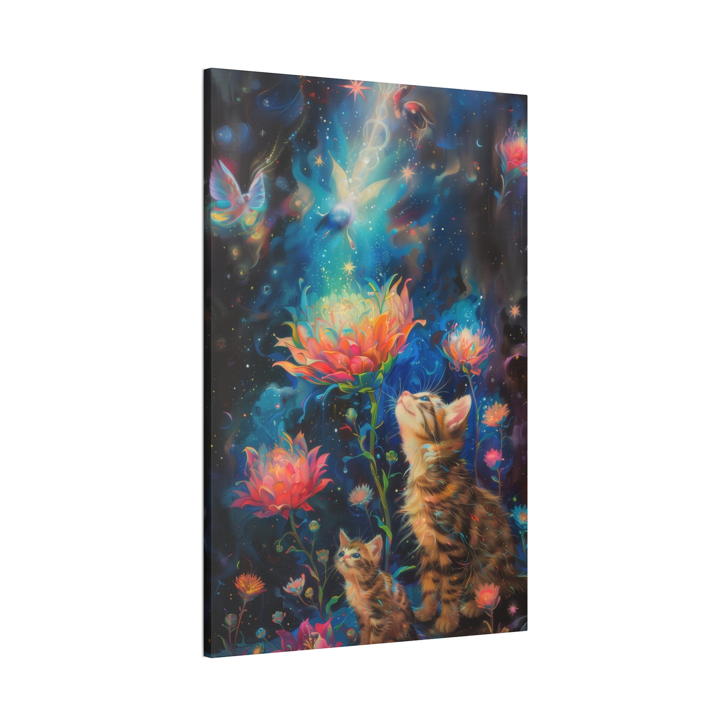 Cats and Flowers - Canvas Stretched, 0.75"