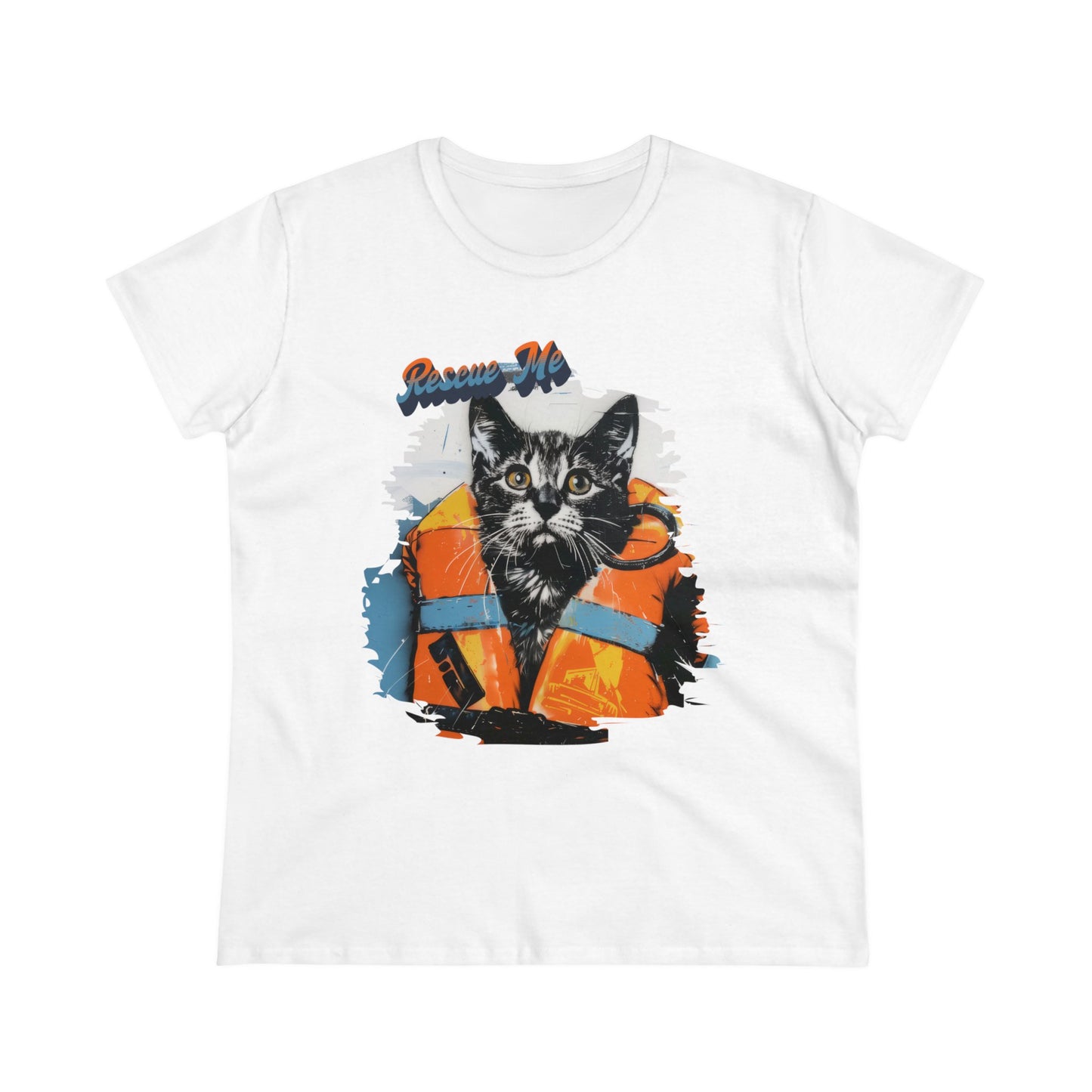 Rescue Cat - Women's Midweight Cotton Tee