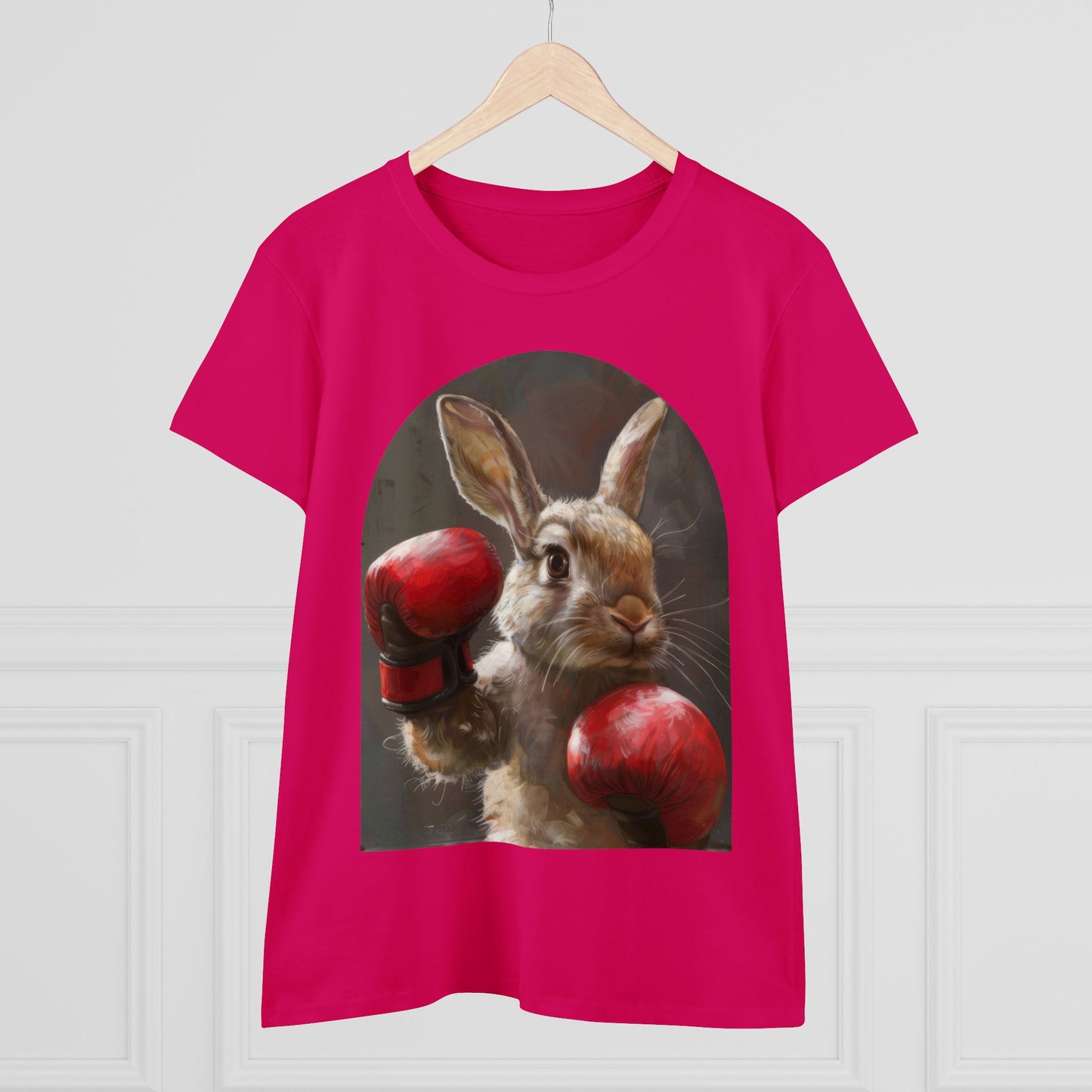 Boxing Rabbit - Women's Midweight Cotton Tee