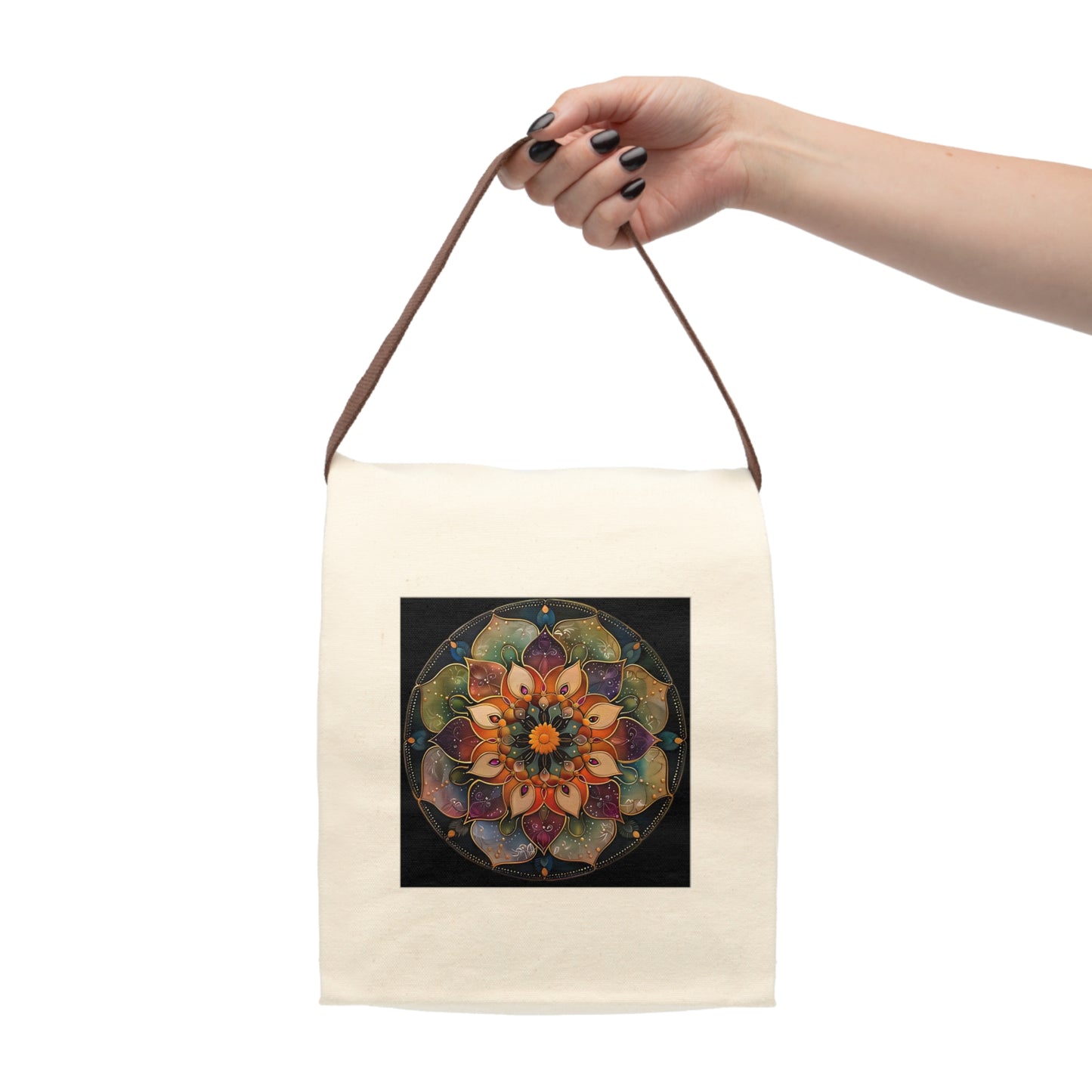 Mandala - Canvas Lunch Bag With Strap