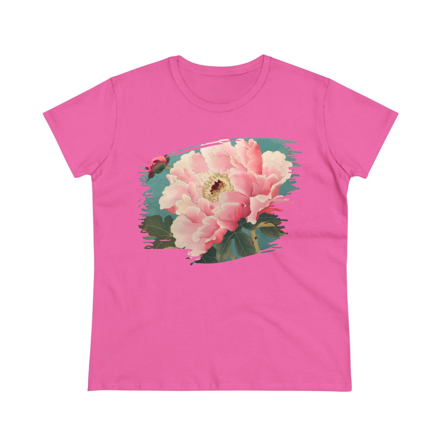 Peony - Flower - Women's Midweight Cotton Tee