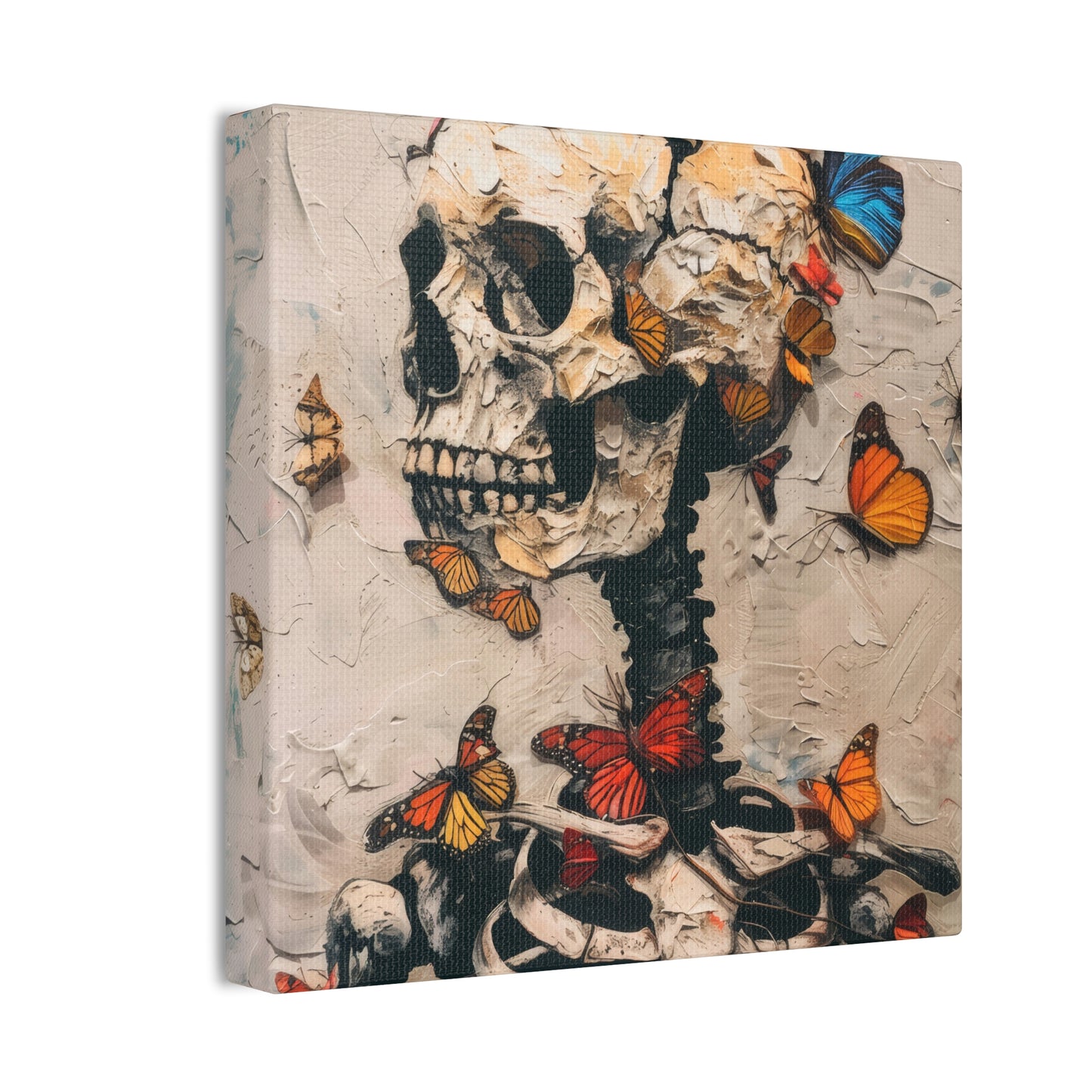 Skulls and Butterflies - Canvas Stretched, 0.75"