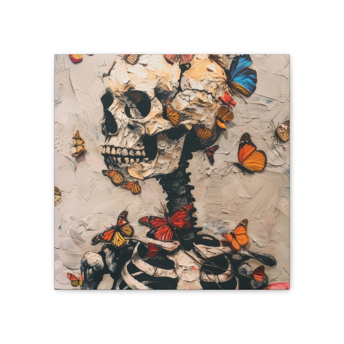 Skulls and Butterflies - Canvas Stretched, 0.75"