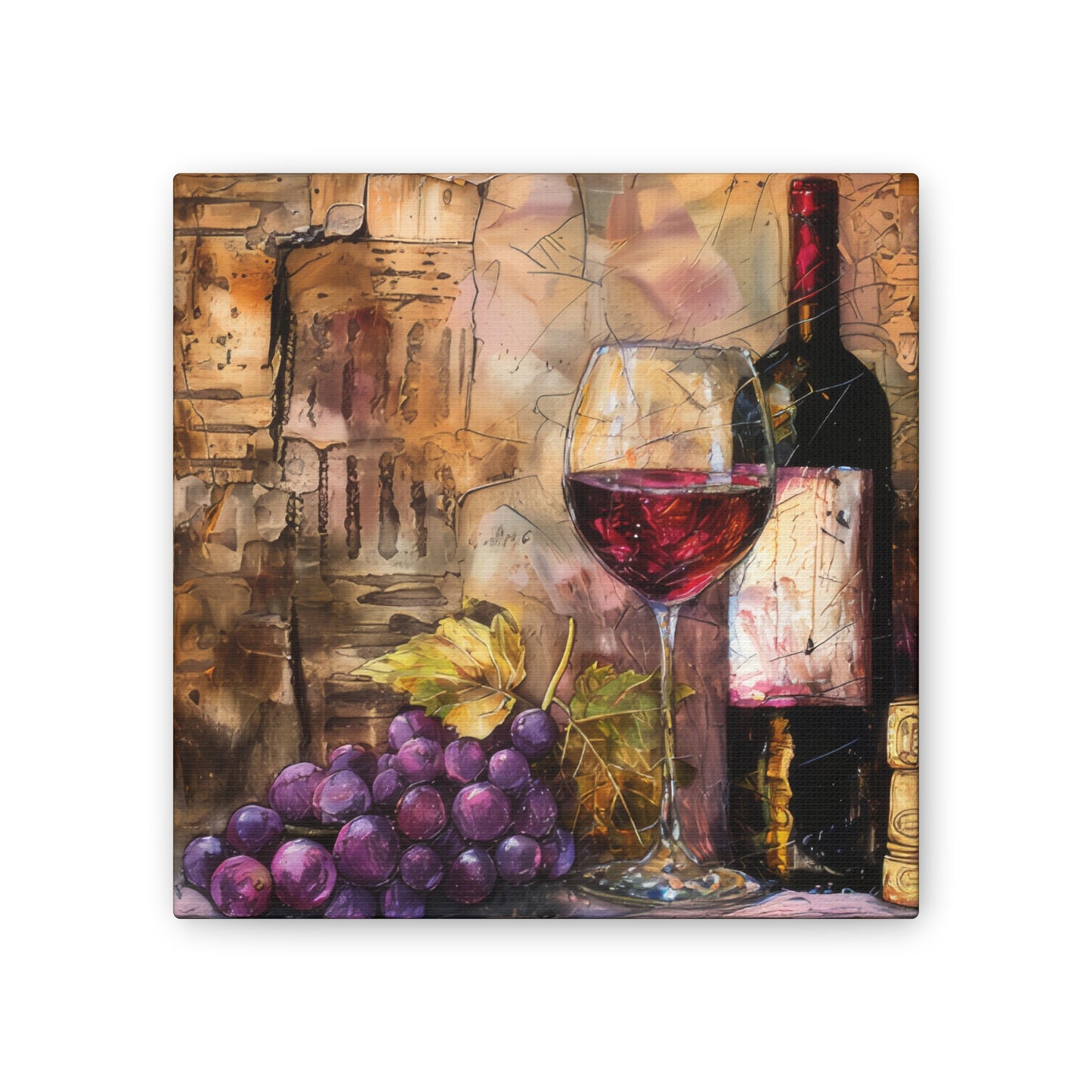 Wine - Canvas Stretched, 0.75"