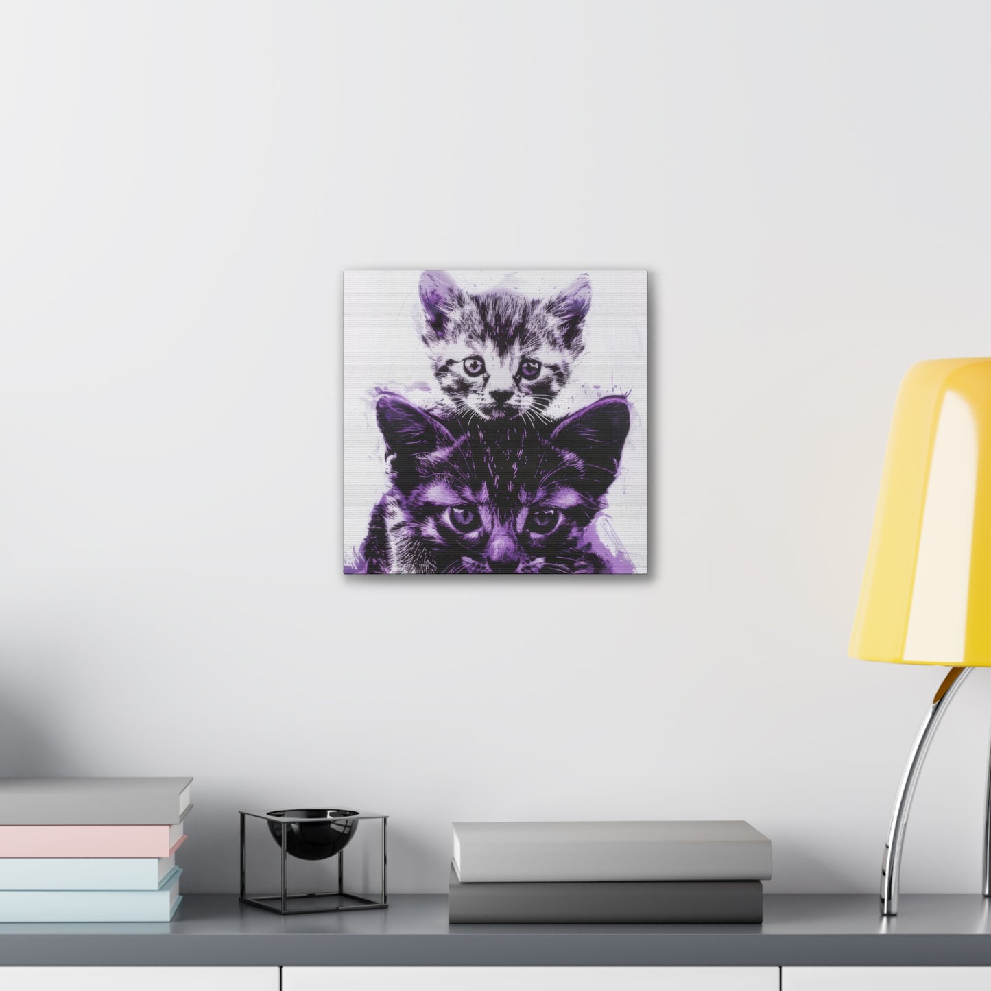 Stacked Cats - Canvas Stretched, 0.75"