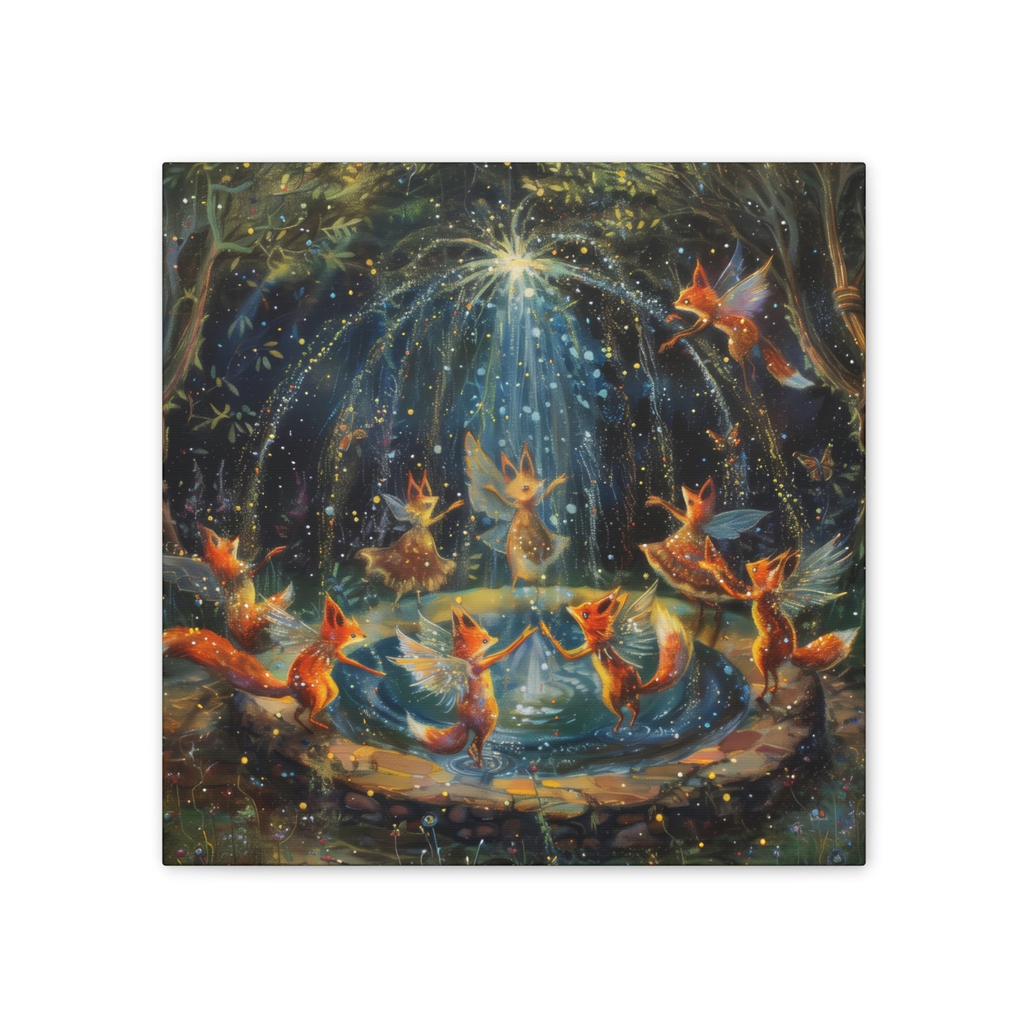 Fox Fairy Festival - Canvas Stretched, 0.75"