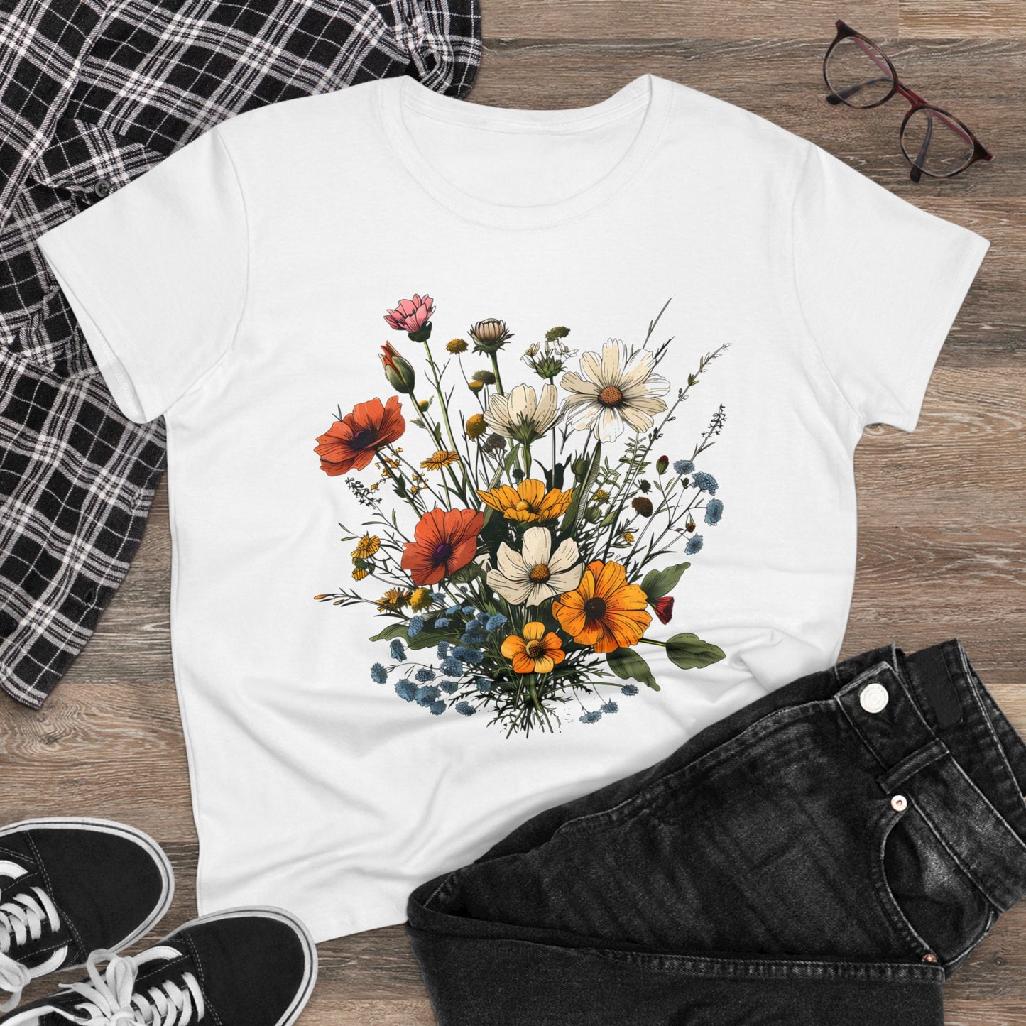 Wildflowers - Women's Midweight Cotton Tee