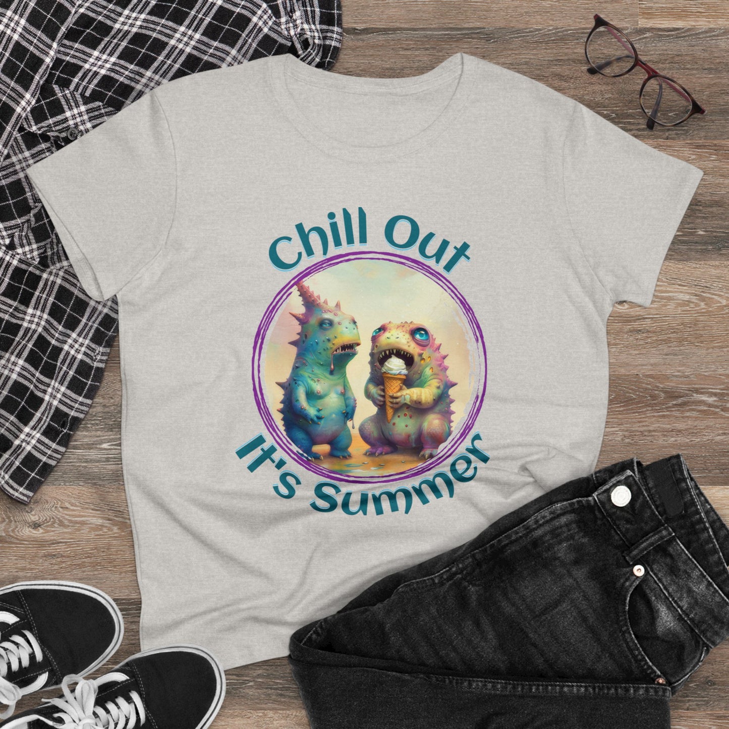 Chill Out, It's Summer - Women's Midweight Cotton Tee