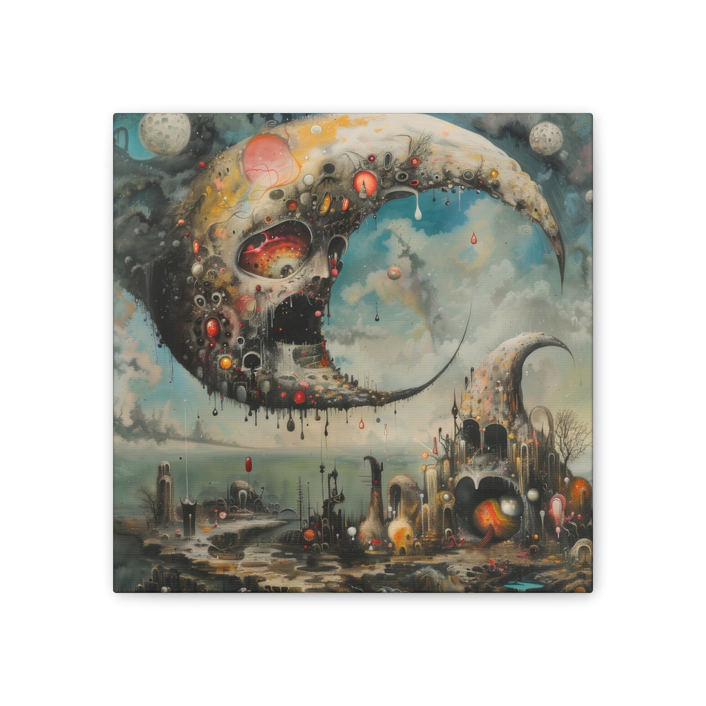 Complaining Moon - Canvas Stretched, 0.75"