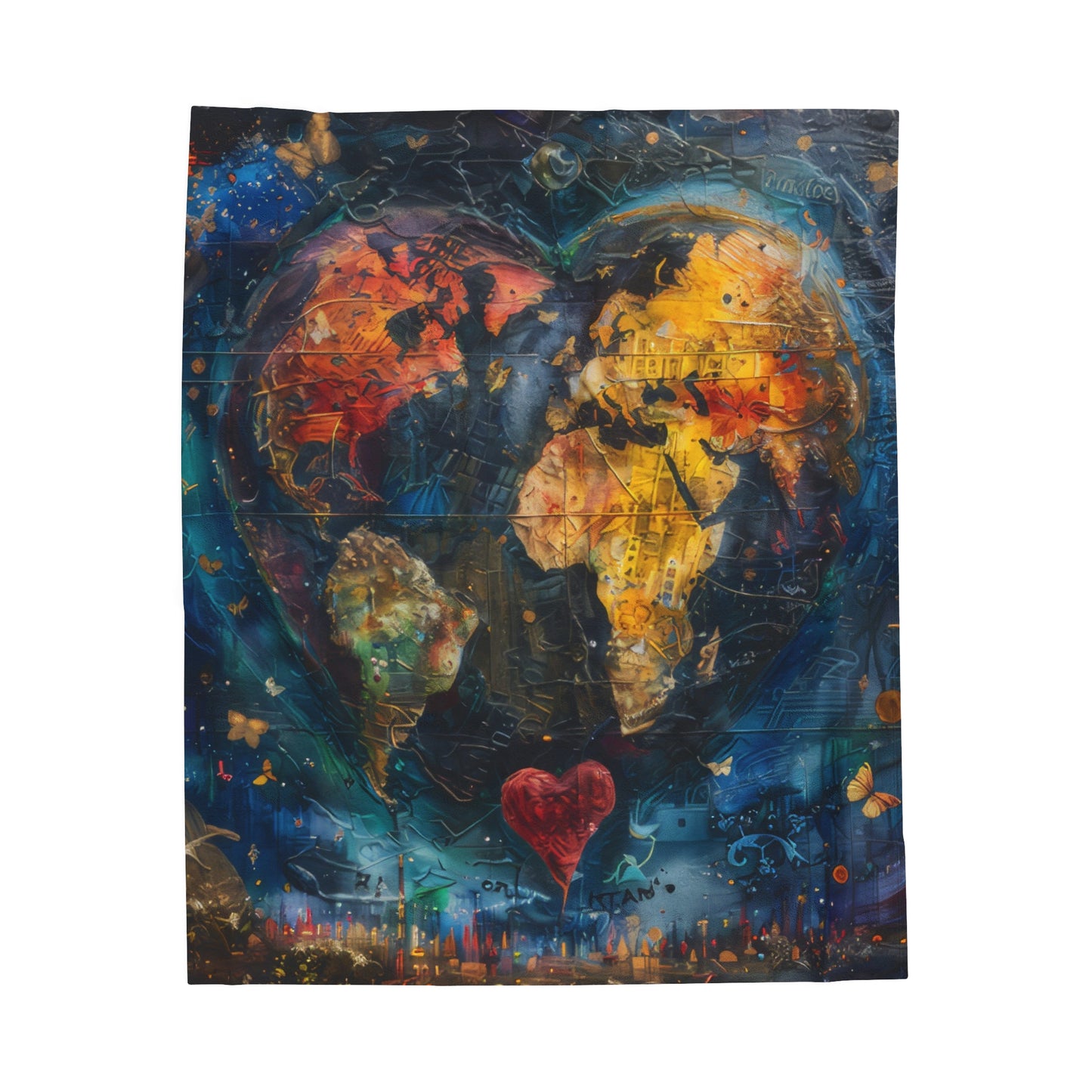 Love the World - Velveteen Plush Blanket