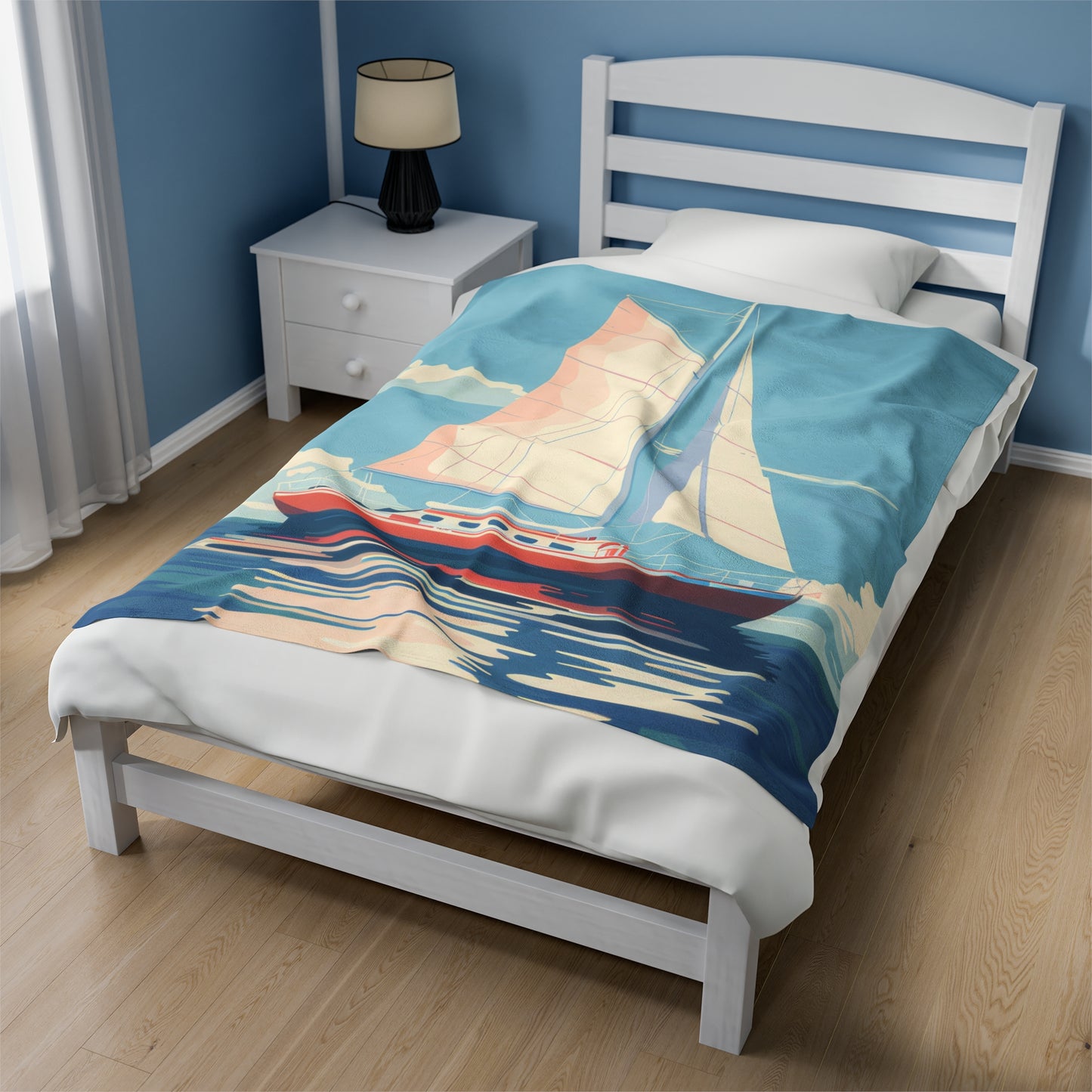 Sailing - Velveteen Plush Blanket