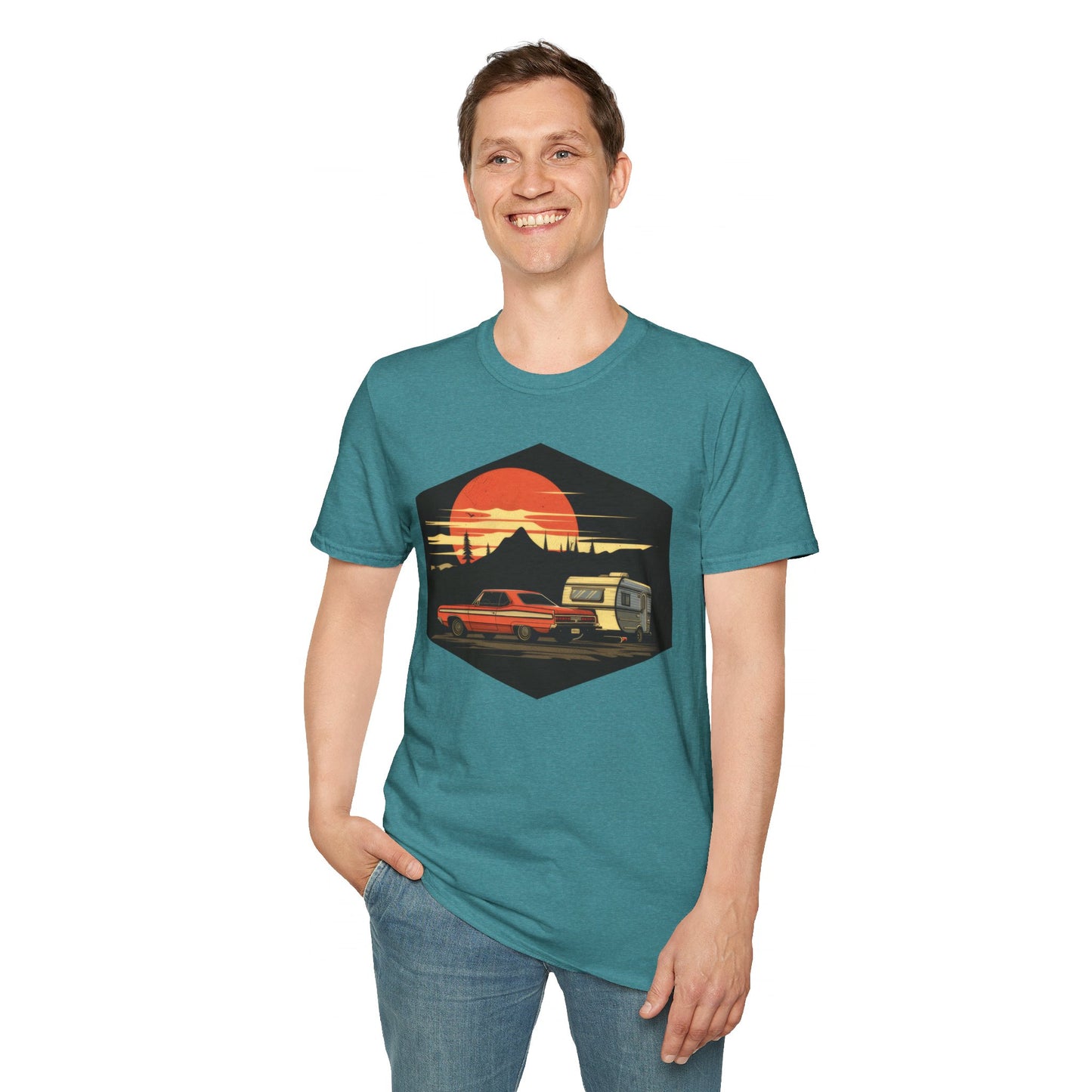 Camping! - Unisex Softstyle T-Shirt