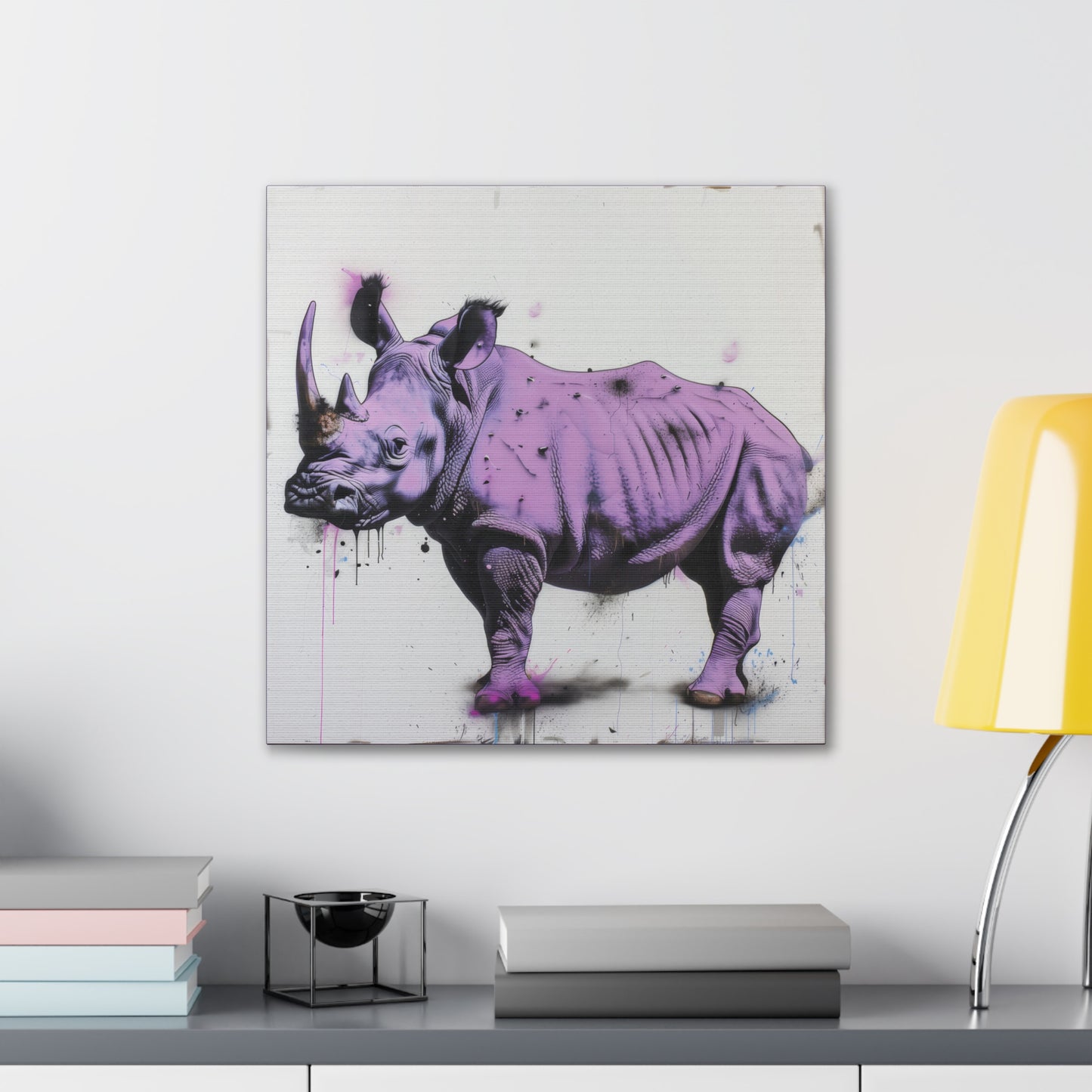 Purple Rhino - Canvas Stretched, 0.75"