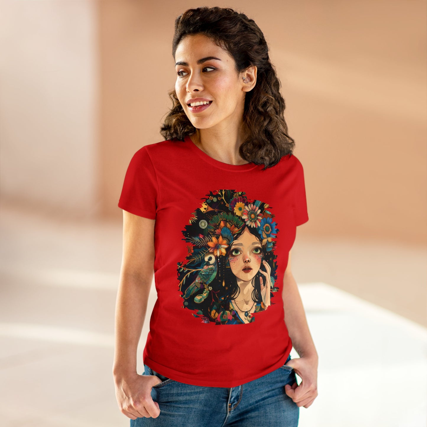 Flower Girl - Women's Midweight Cotton Tee