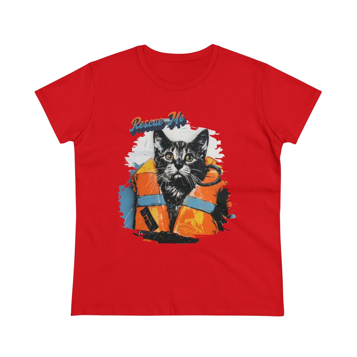 Rescue Cat - Women's Midweight Cotton Tee