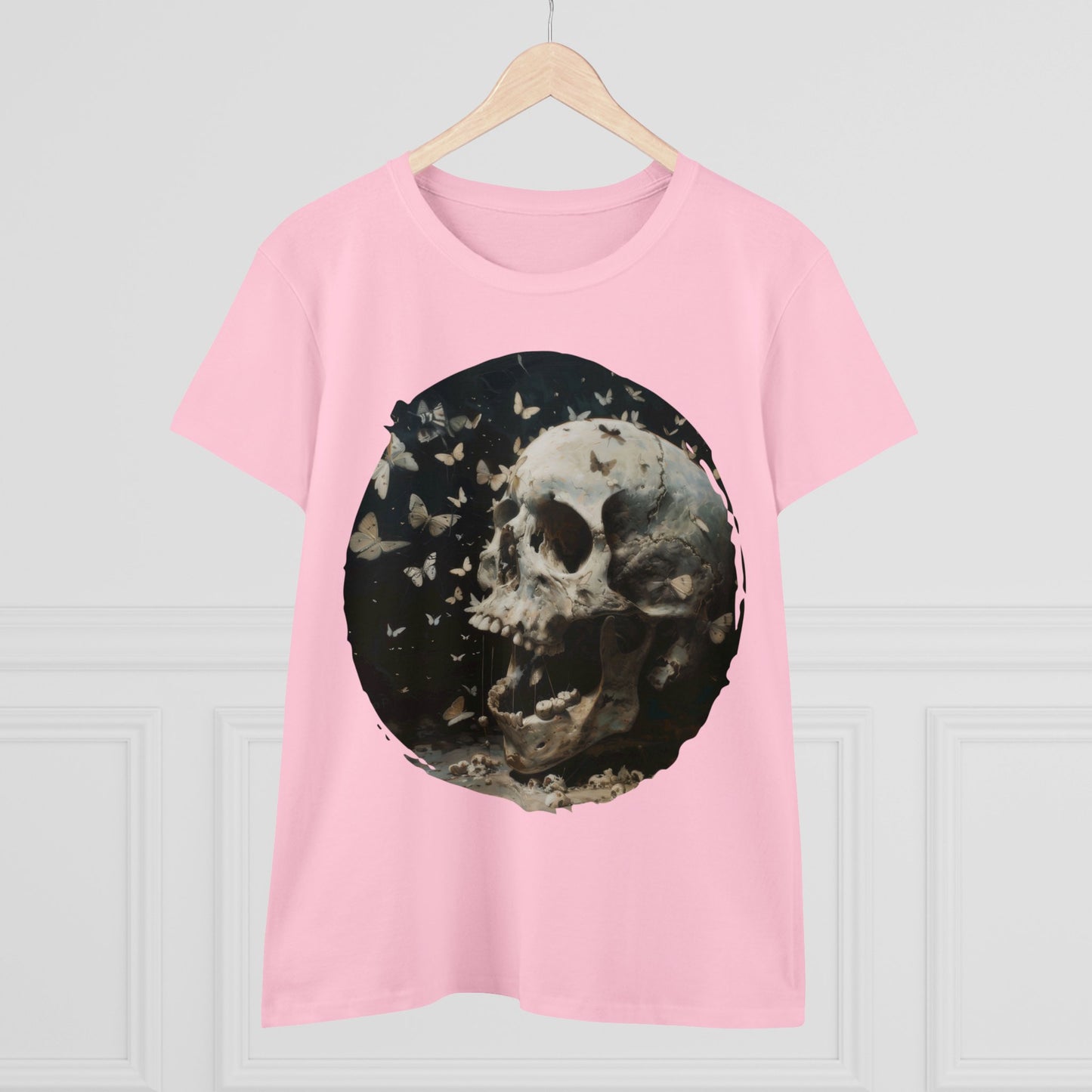 Skull and Butterflies - Women's Midweight Cotton Tee