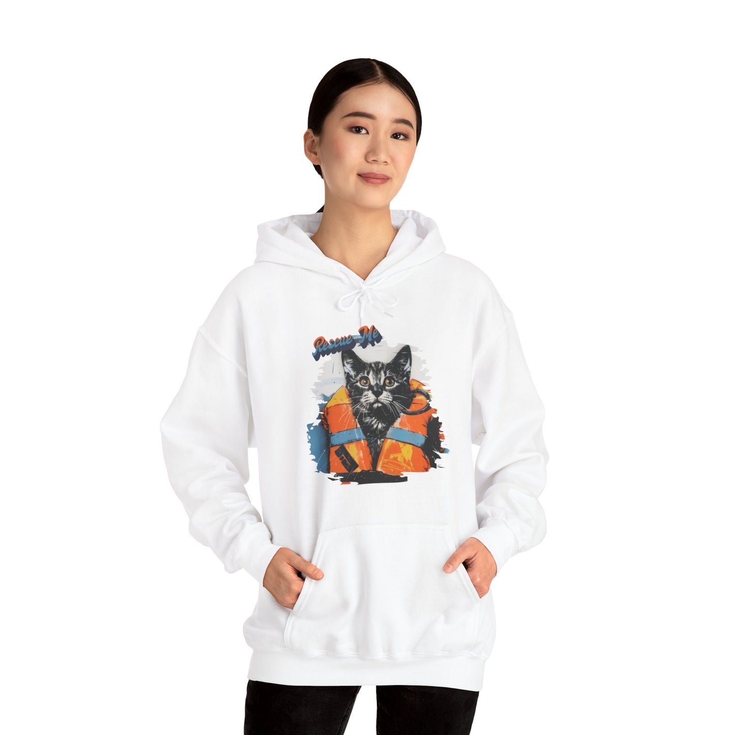 Rescue Cat - Unisex Heavy Blend™ Hooded Sweatshirt