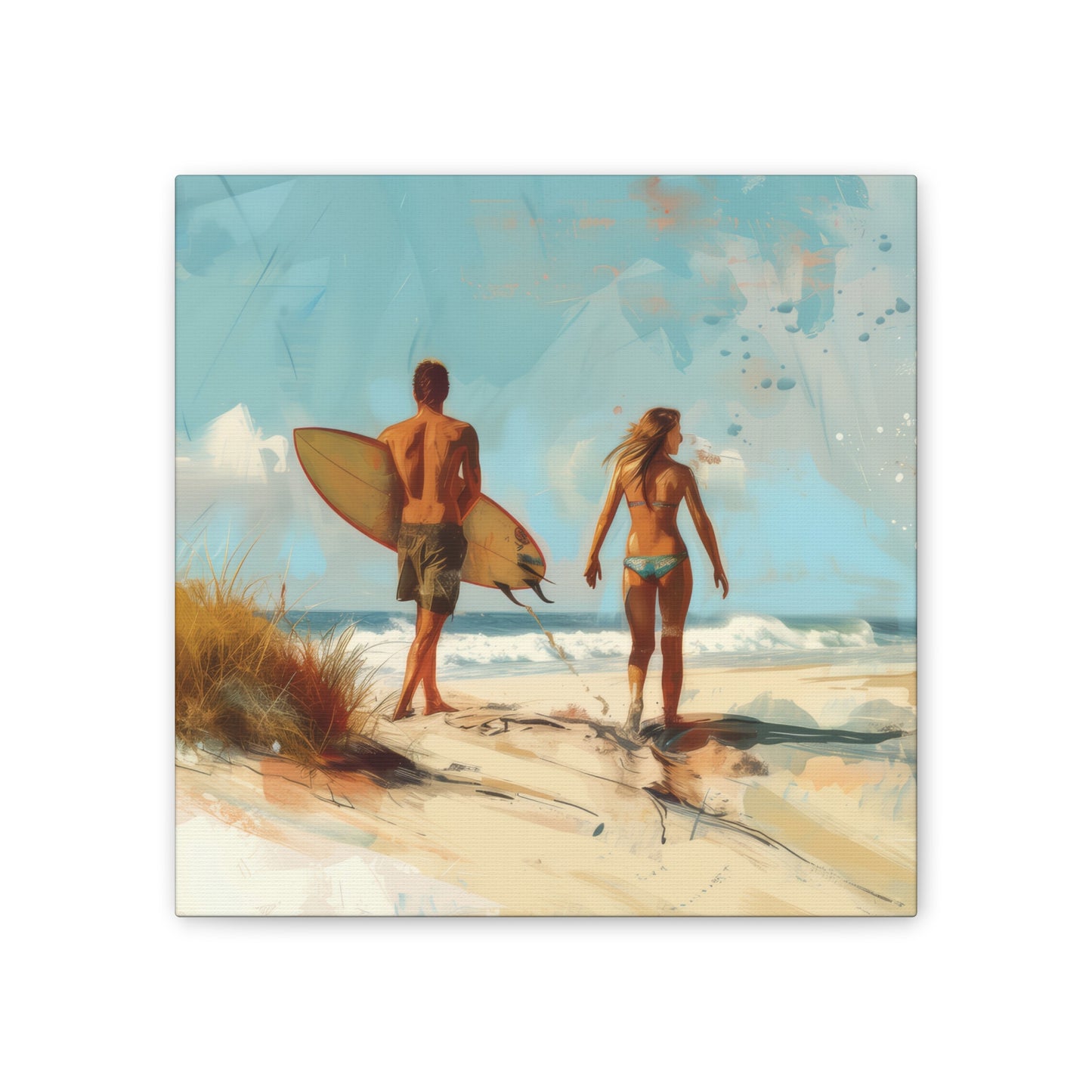 Beach and Surf  - Canvas Stretched, 0.75"