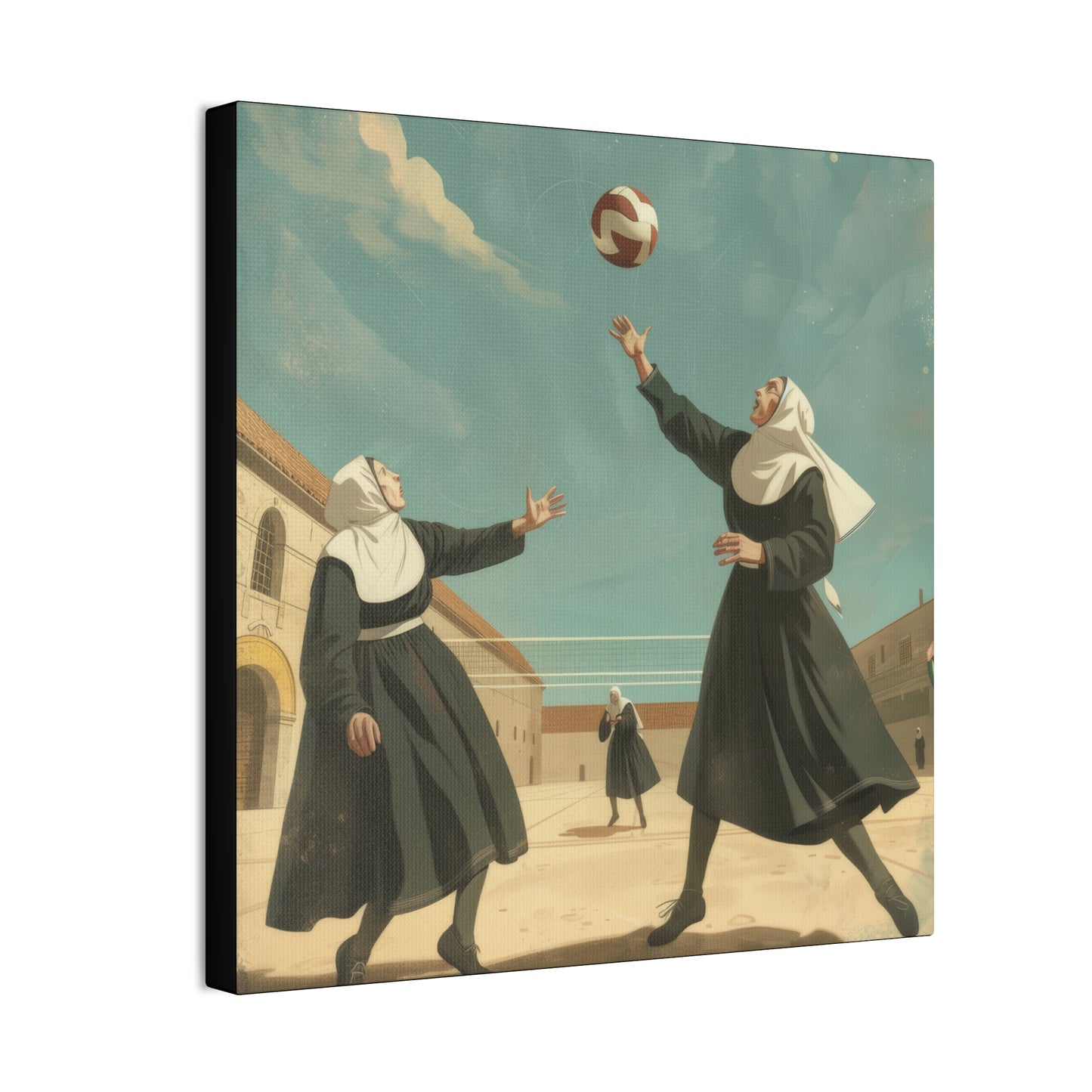 Nuns Volleyball - Canvas Stretched, 0.75"