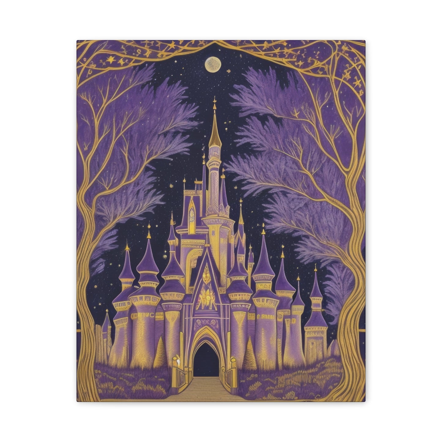 Purple Castle - Canvas Stretched, 0.75"