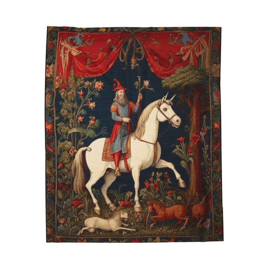 The Fool Tapestry - Velveteen Plush Blanket