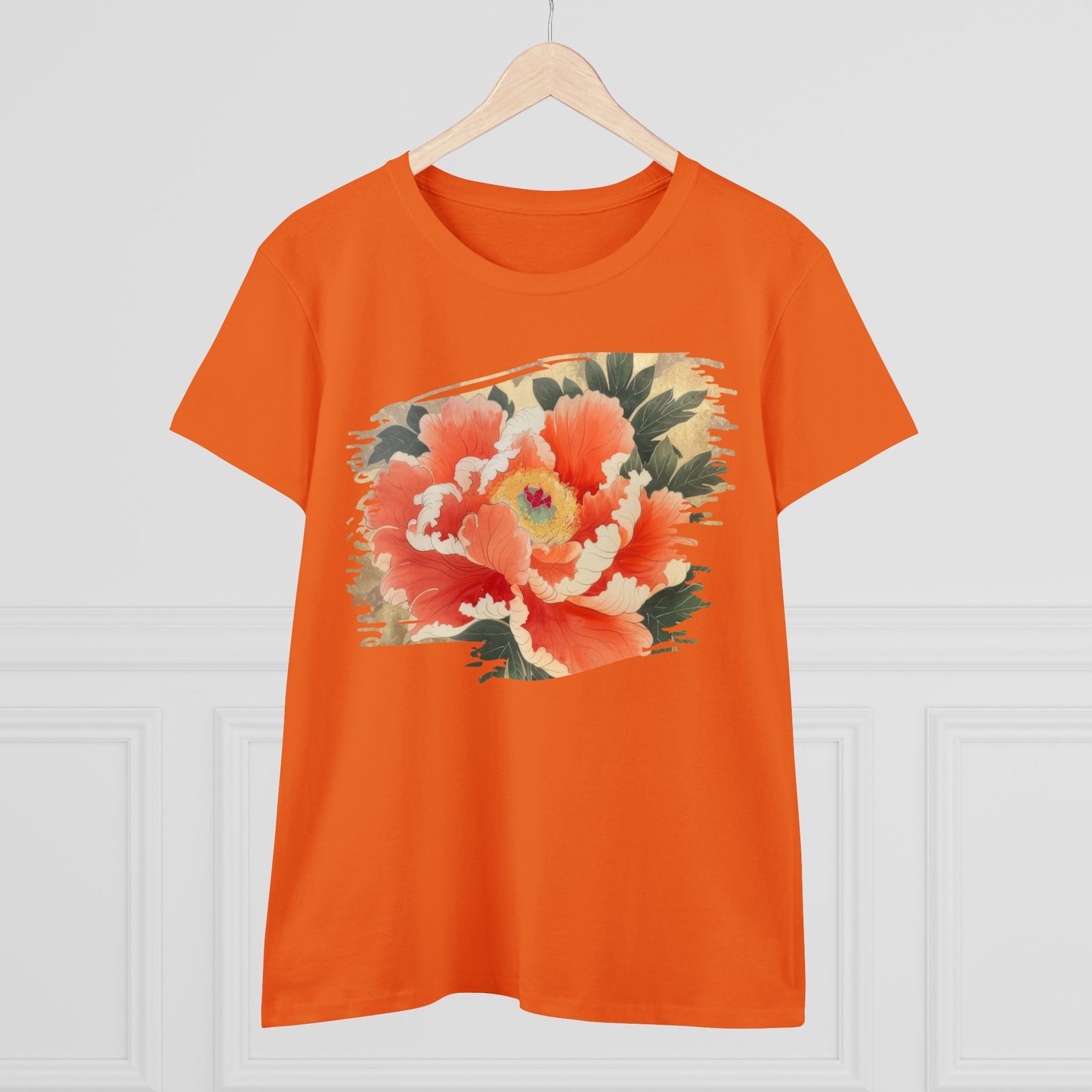 Peony - Flower - Women's Midweight Cotton Tee