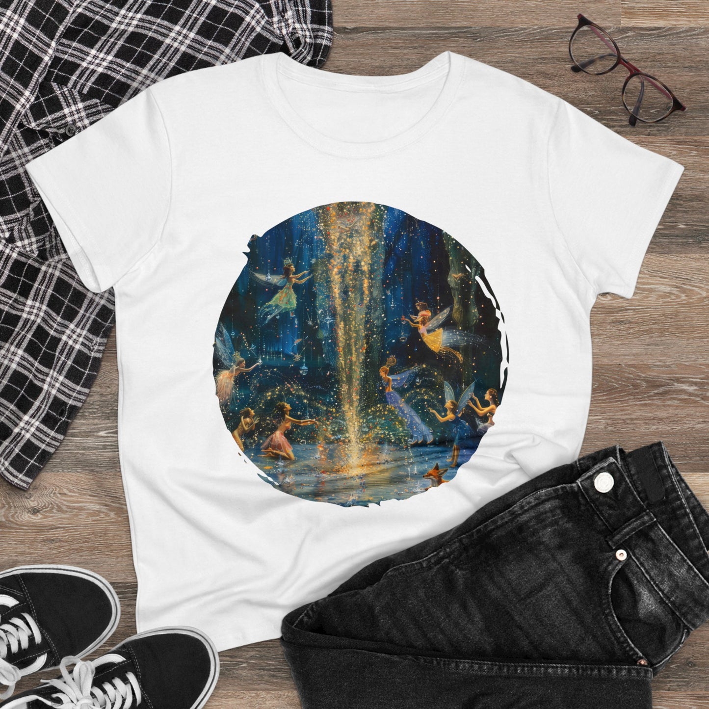 Fairy Celebration - Fantasy - Women's Midweight Cotton Tee