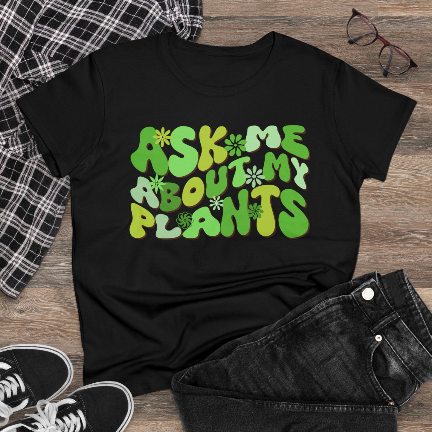 Ask Me About My Plants - Gardening - Women's Midweight Cotton Tee