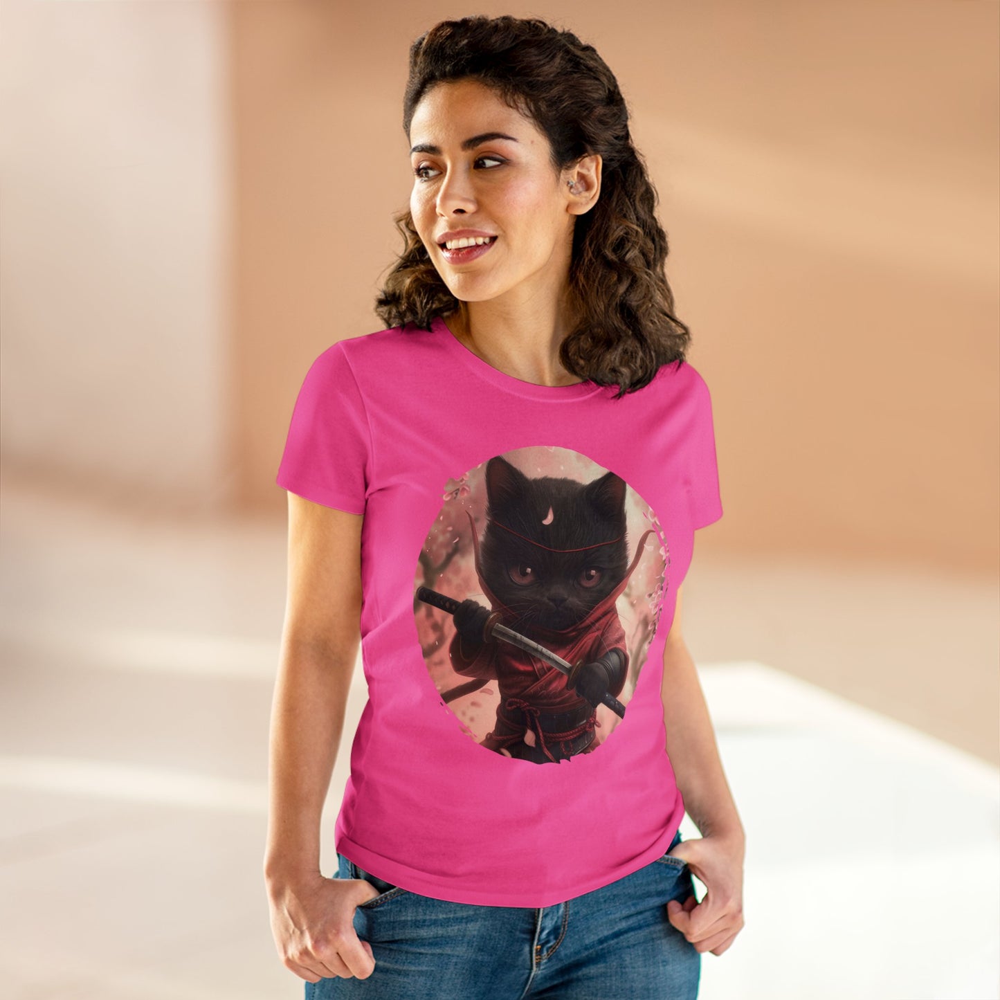 Ninja Kitty - Women's Midweight Cotton Tee