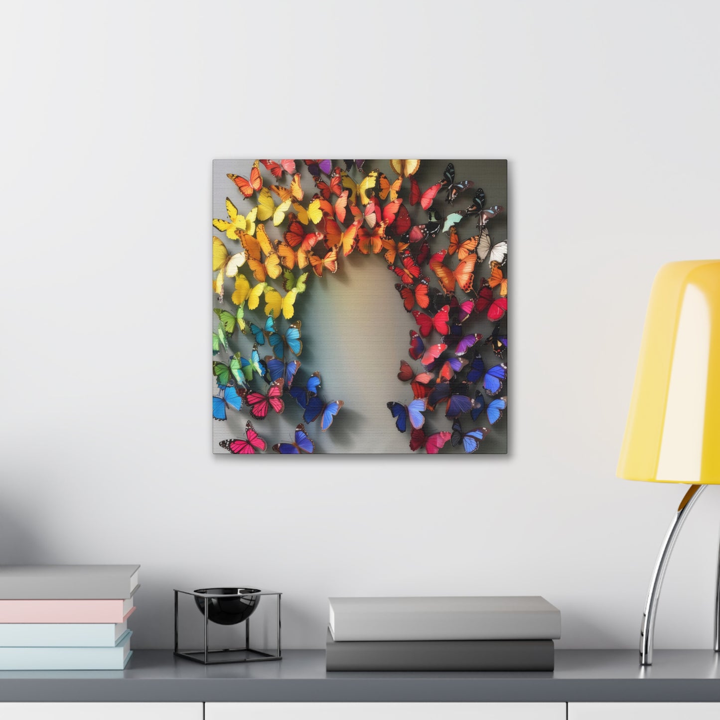 Butterfly Rainbow - Canvas Stretched, 0.75"