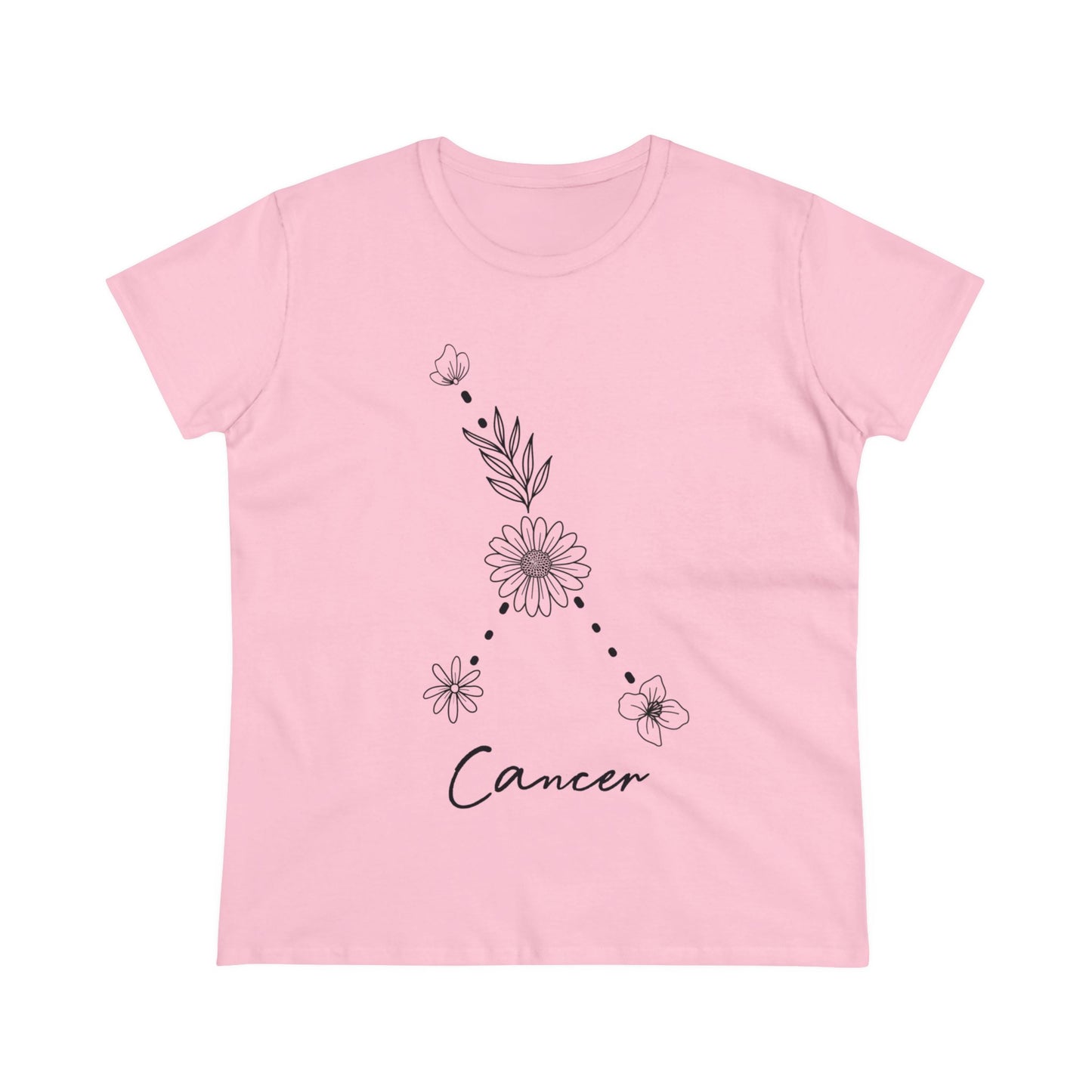 Flower Constellation - Cancer - Astrology - Women's Midweight Cotton Tee