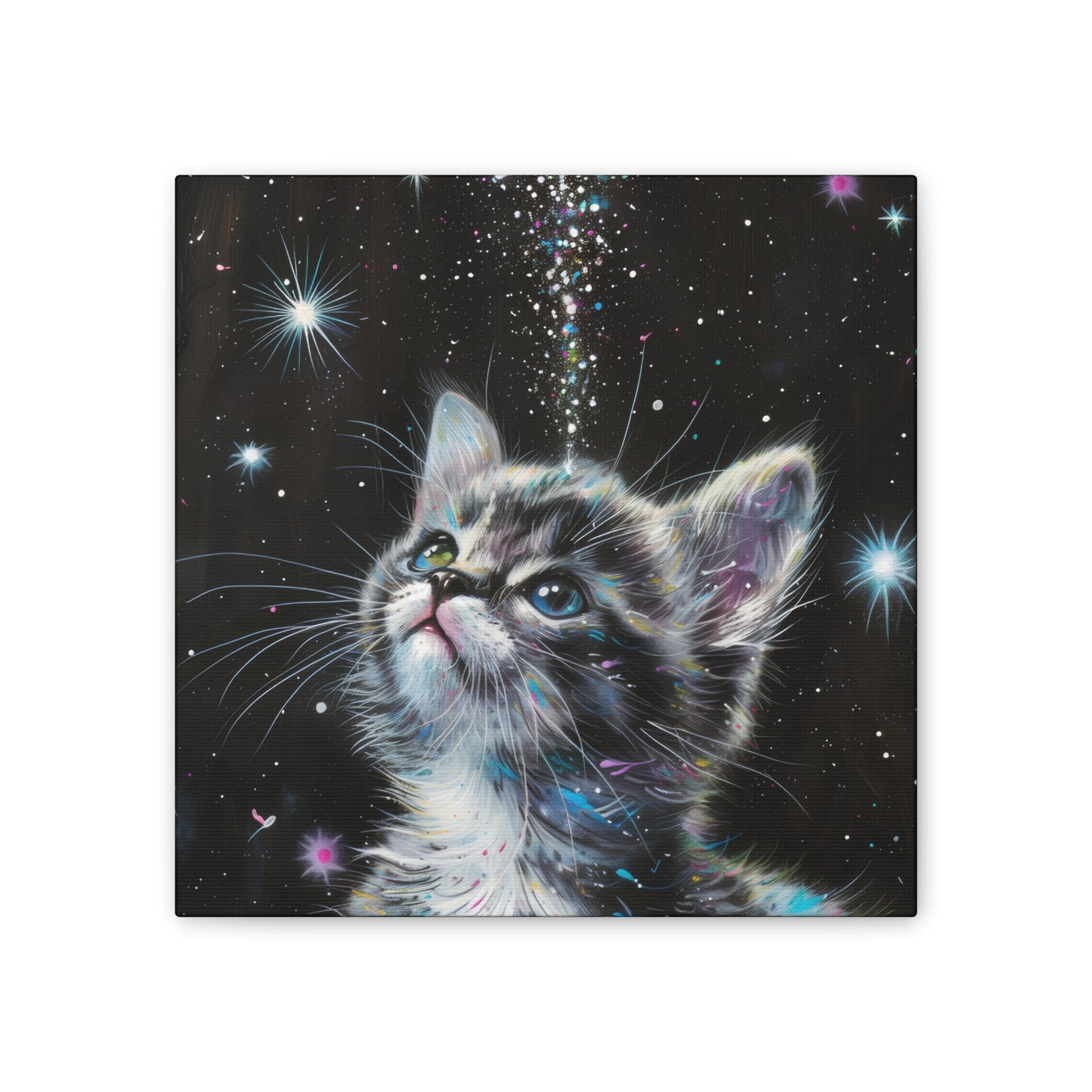 Sparkly Kitten - Canvas Stretched, 0.75" - Canvas Stretched, 0.75"