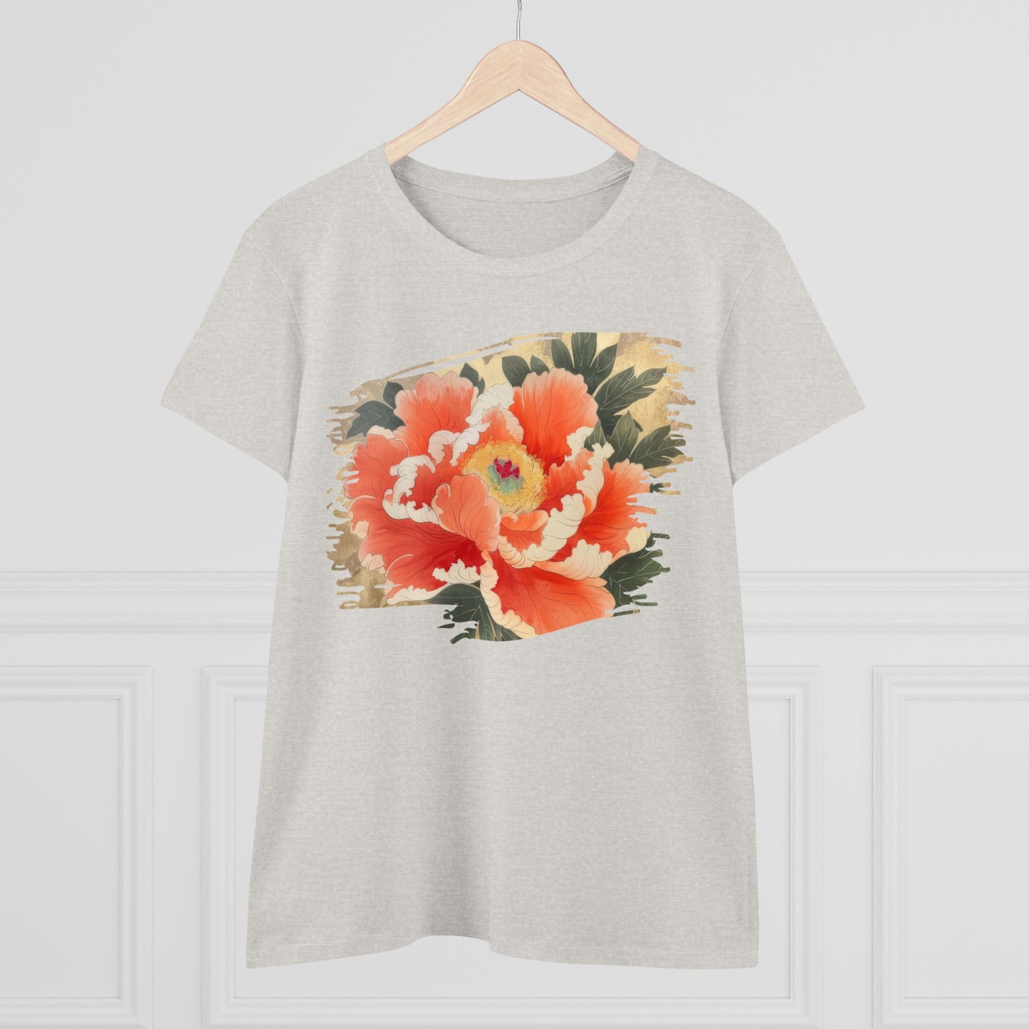 Peony - Flower - Women's Midweight Cotton Tee