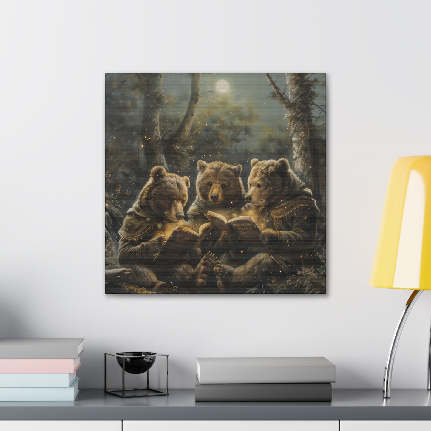 Camping Bears - Canvas Stretched, 0.75" - Canvas Stretched, 0.75"