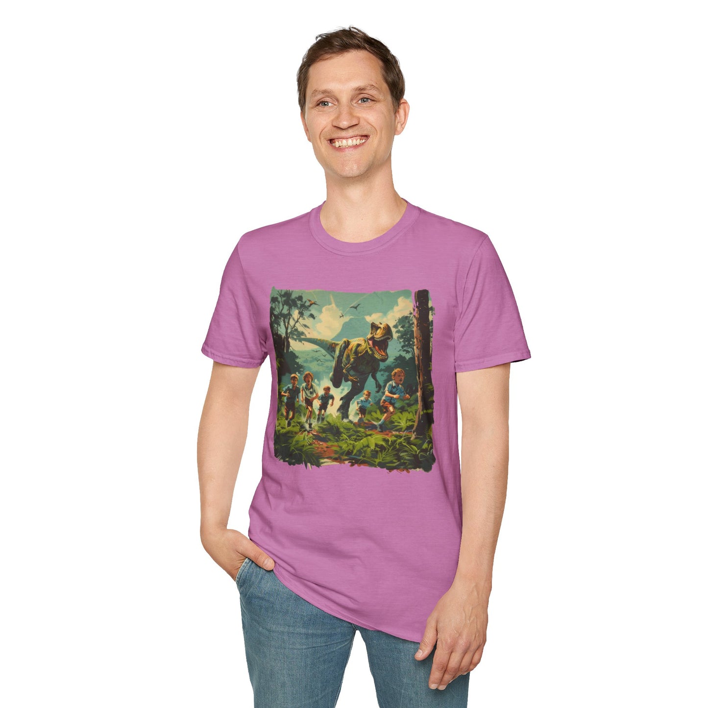 Dinosaur Chase - Unisex Softstyle T-Shirt